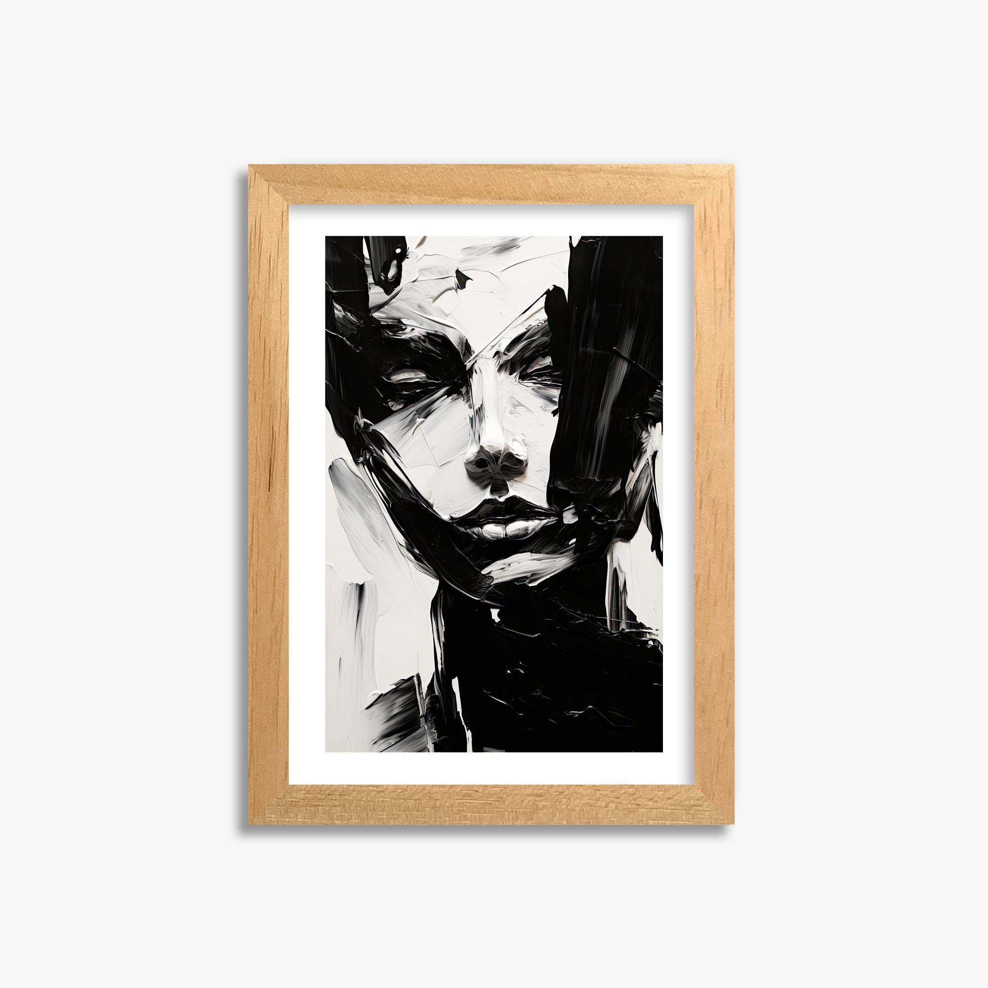 Monochrome Whisper, 21x30cm Oak Framed Art Reproduction
