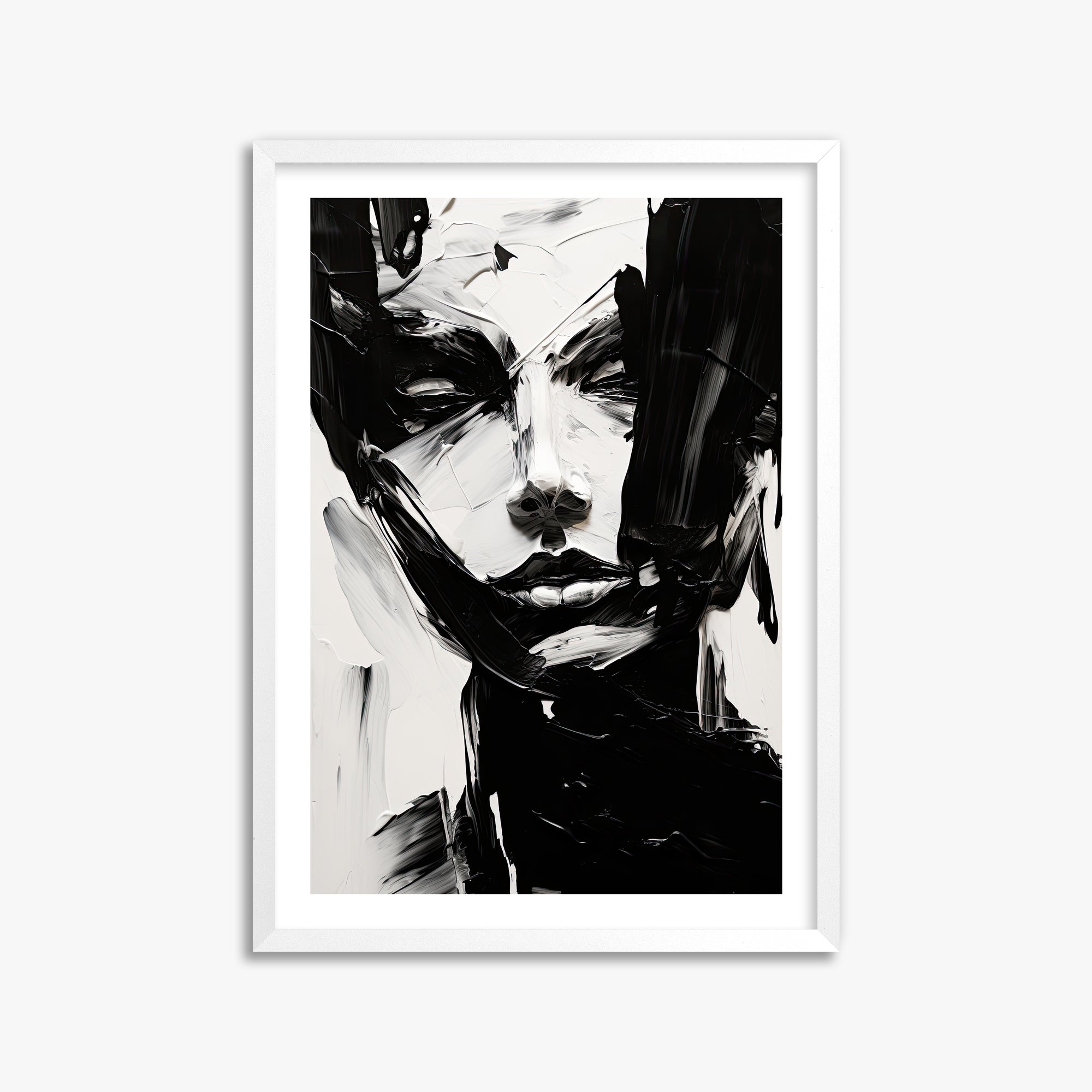 Monochrome Whisper, 50x70cm Whitek Framed Art Reproduction