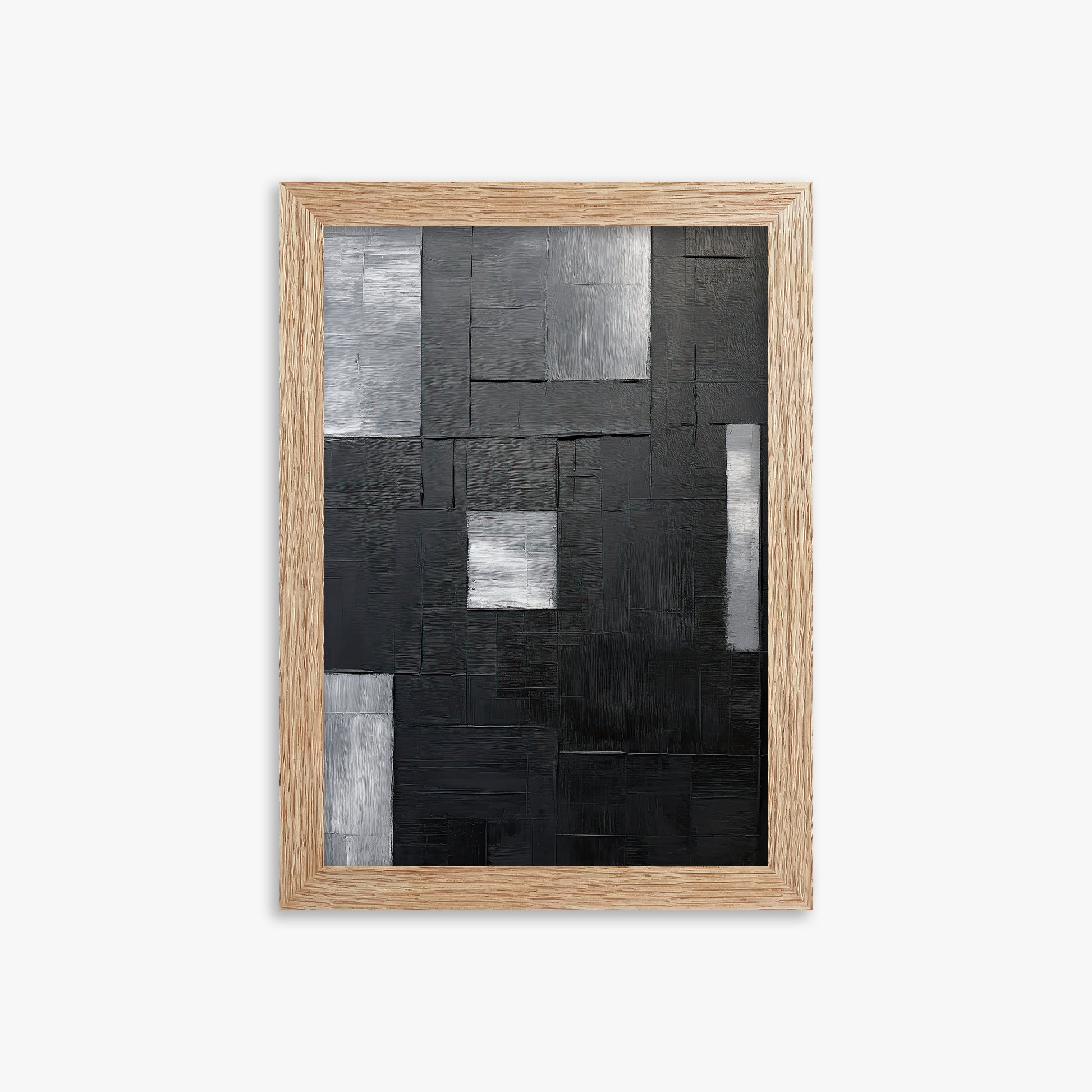 Urban Mosaic, 21x30cm Framed Art Reproduction With Raw Oak Frame