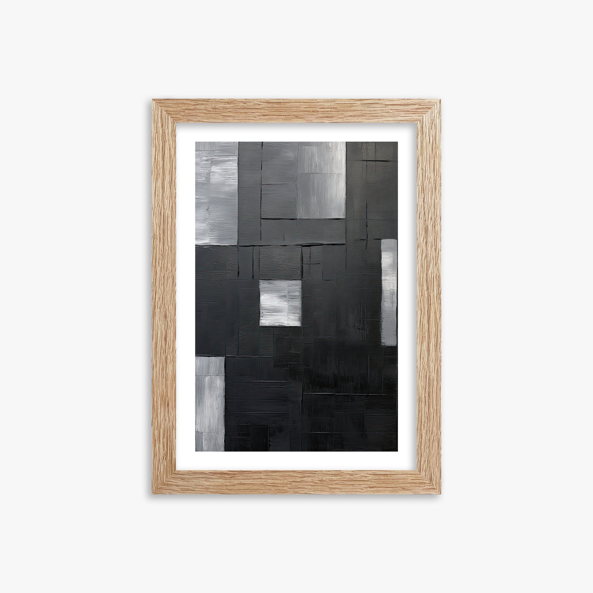 Urban Mosaic, 21x30cm Framed Art Reproduction With Raw Oak Frame