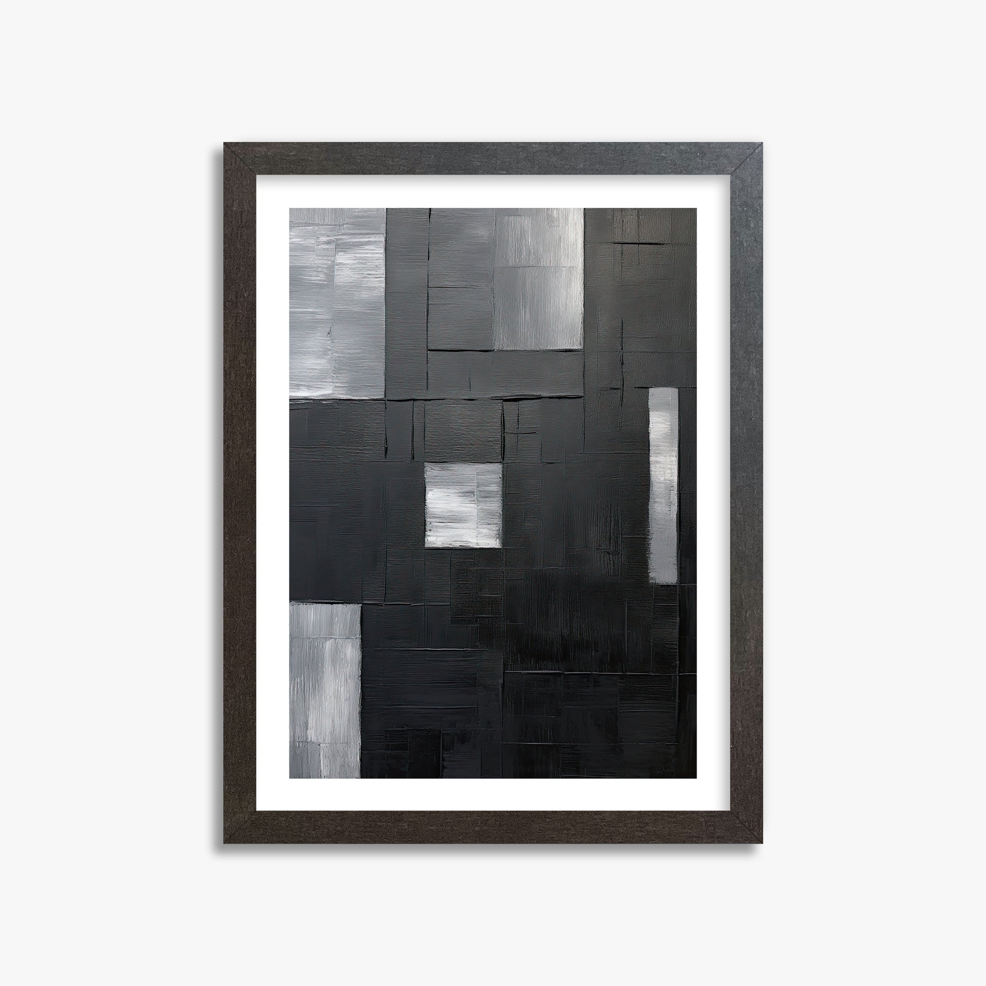 Urban Mosaic, 30x40cm Framed Art Reproduction With Espresso Frame