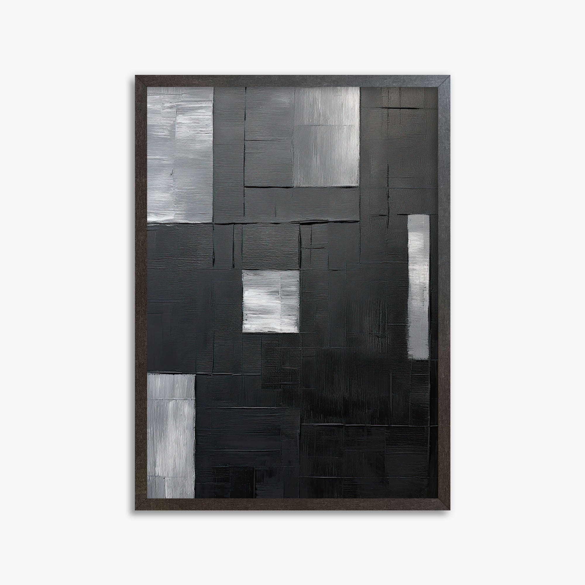 Urban Mosaic, 50x70cm Framed Art Reproduction With Espresso Frame