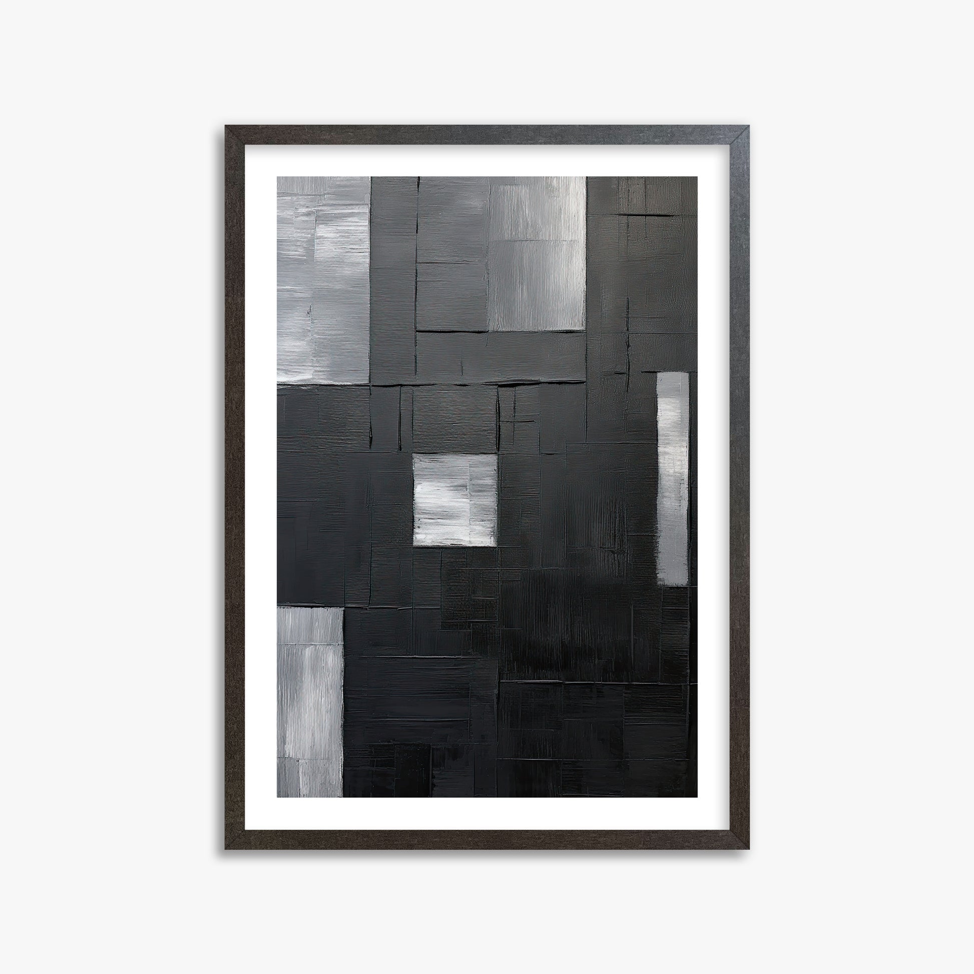 Urban Mosaic, 50x70cm Framed Art Reproduction With Espresso Frame