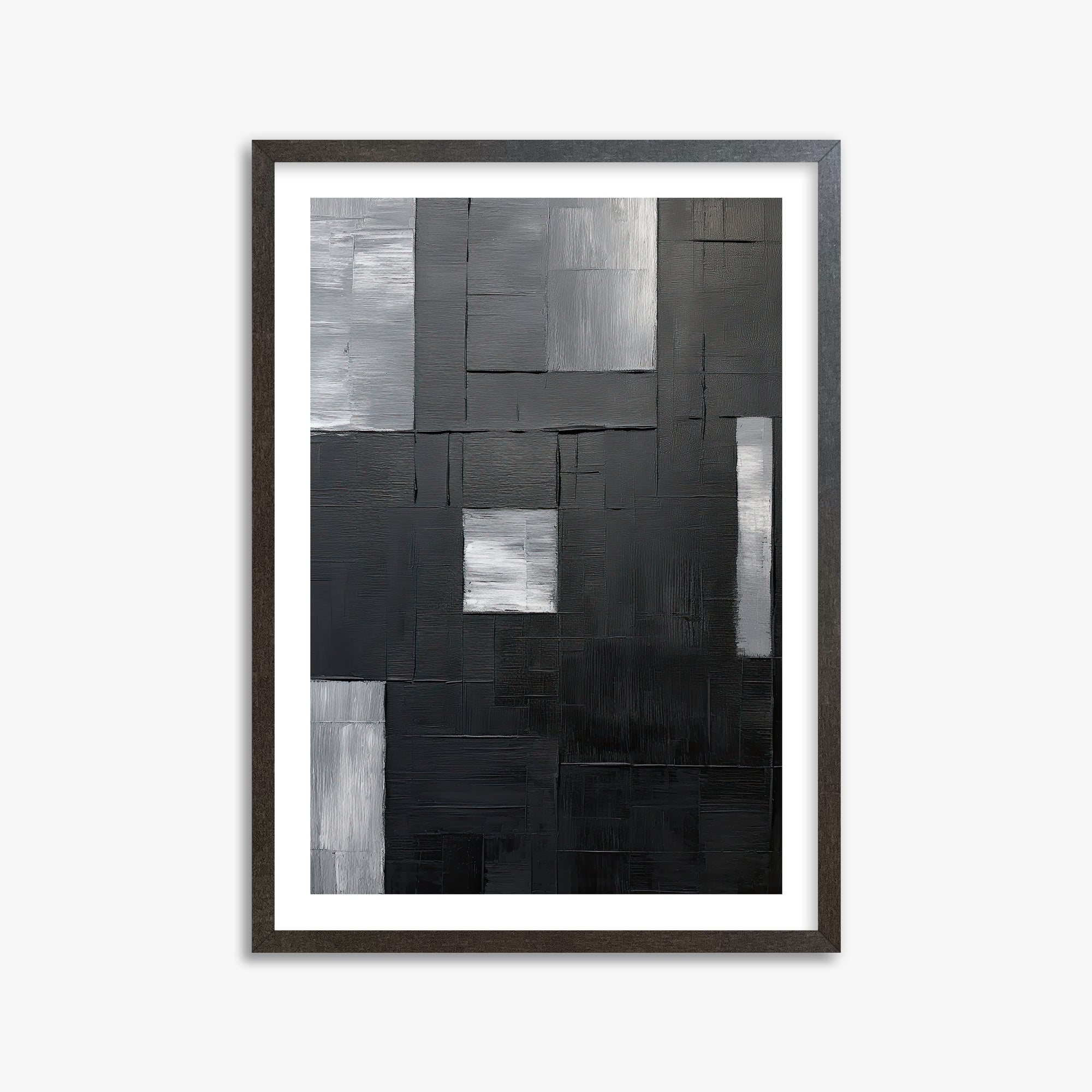 Urban Mosaic, 50x70cm Framed Art Reproduction With Espresso Frame