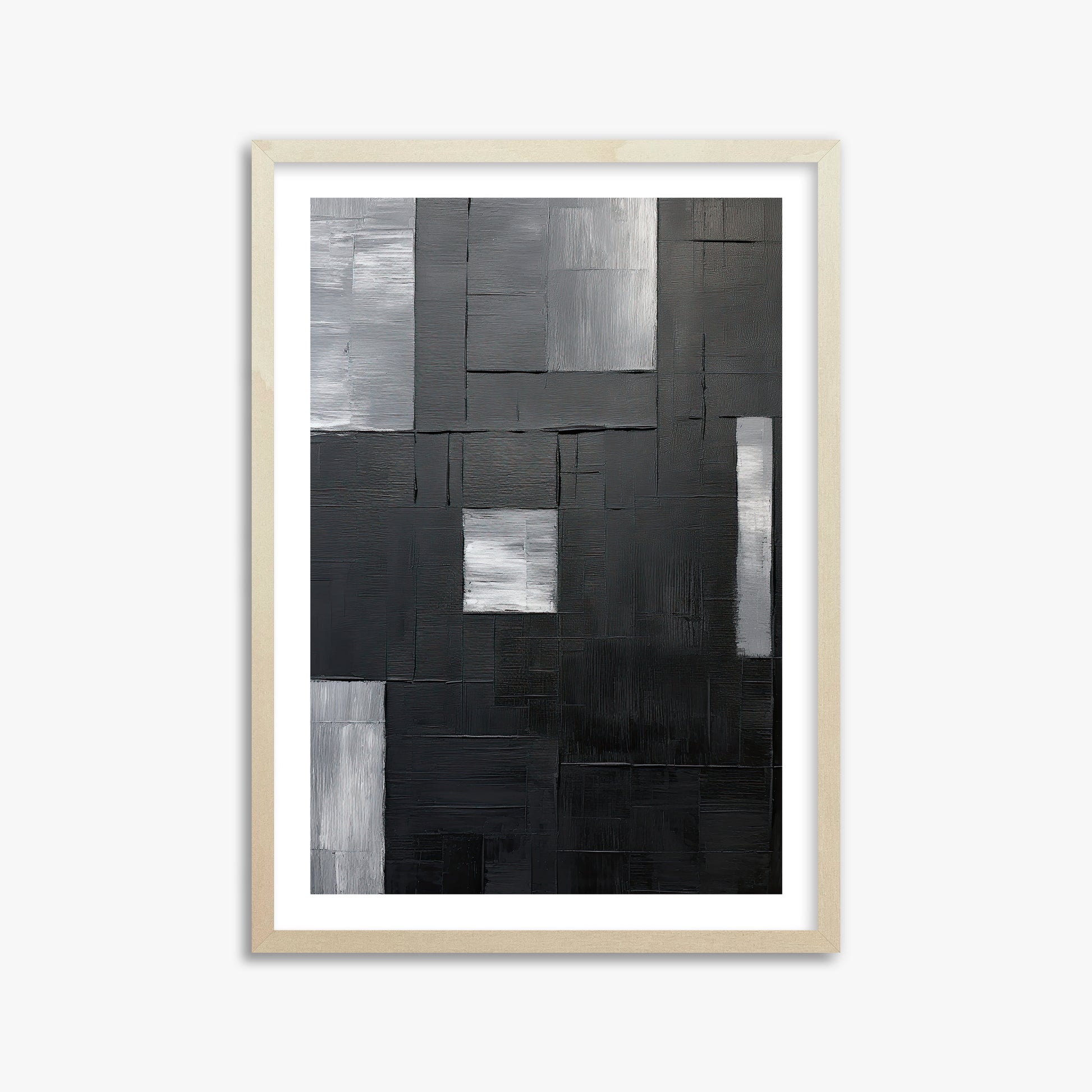 Urban Mosaic, 50x70cm Framed Art Reproduction With Lime Wood Frame