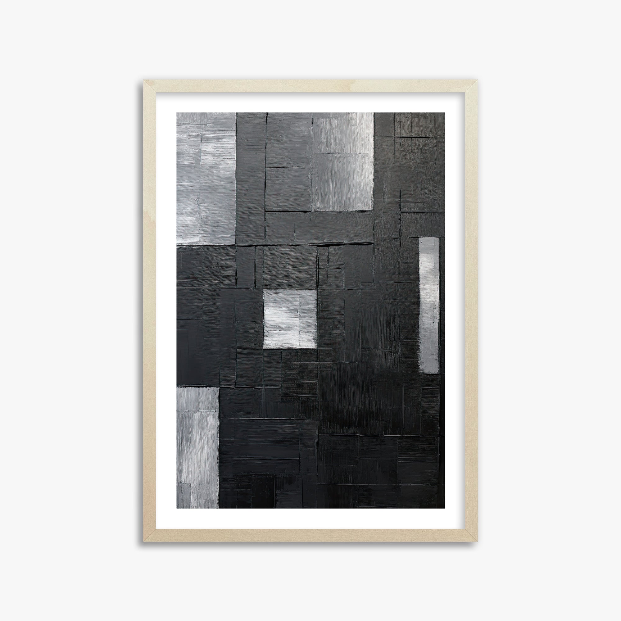 Urban Mosaic, 50x70cm Framed Art Reproduction With Lime Wood Frame