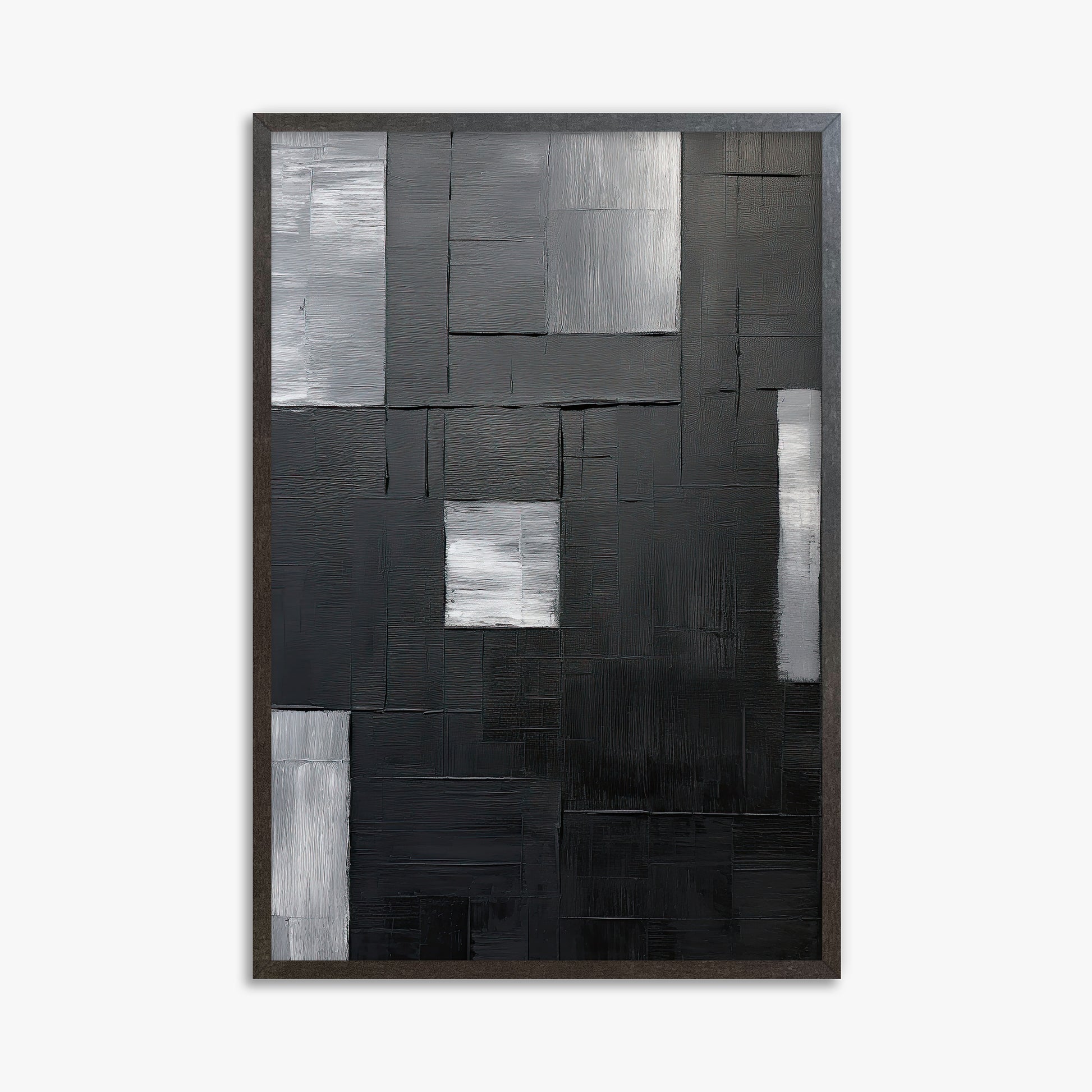 Urban Mosaic, 61x91cm Framed Art Reproduction With Espresso Frame