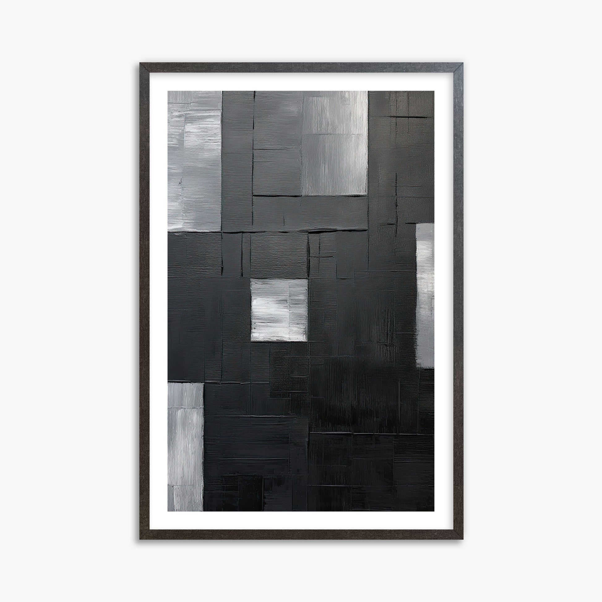 Urban Mosaic, 61x91cm Framed Art Reproduction With Espresso Frame