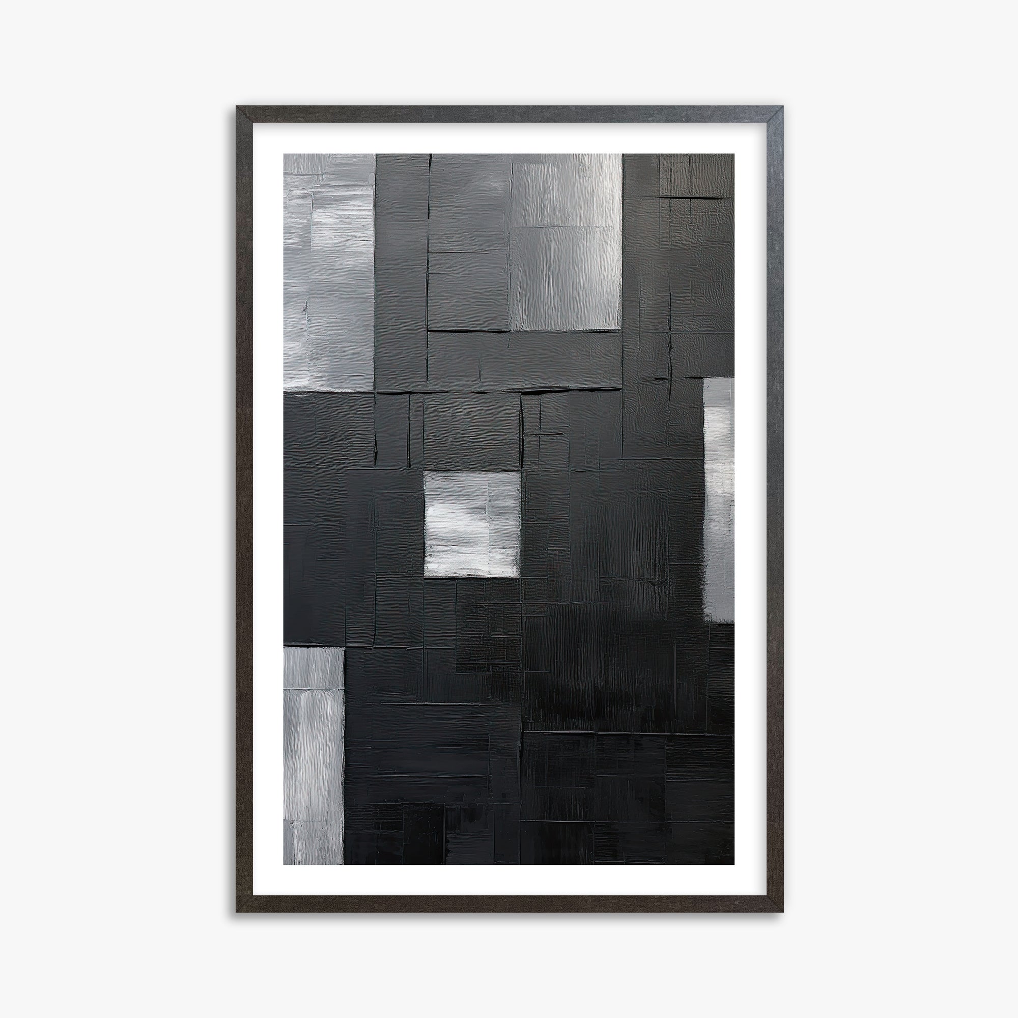Urban Mosaic, 61x91cm Framed Art Reproduction With Espresso Frame