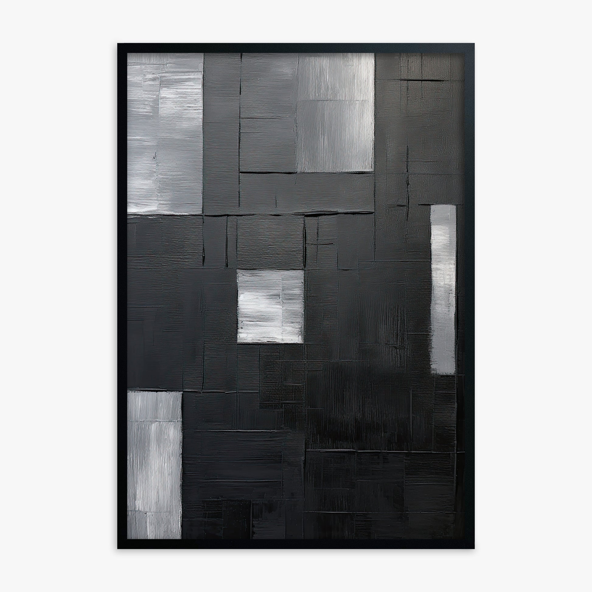 Urban Mosaic, Black Framed Poster With Black Frame