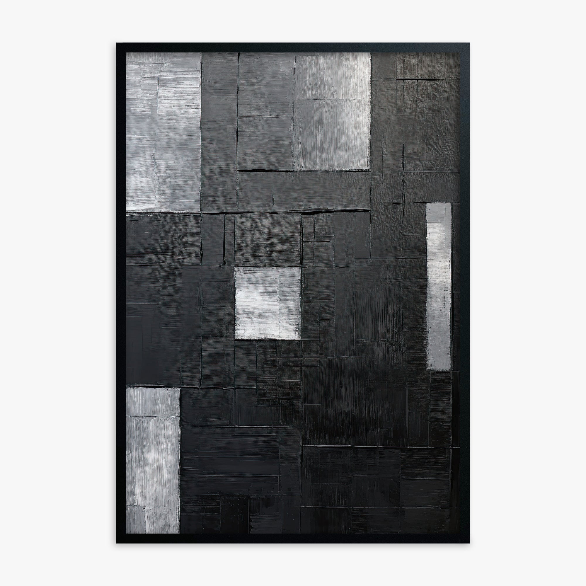 Urban Mosaic, Black Framed Poster With Black Frame