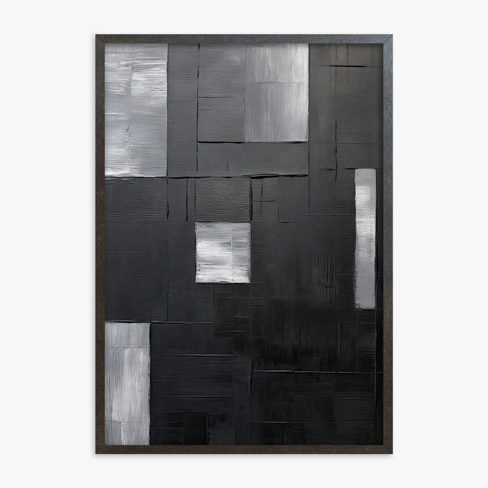 Urban Mosaic, 70x100cm Framed Art Reproduction With Espresso Frame