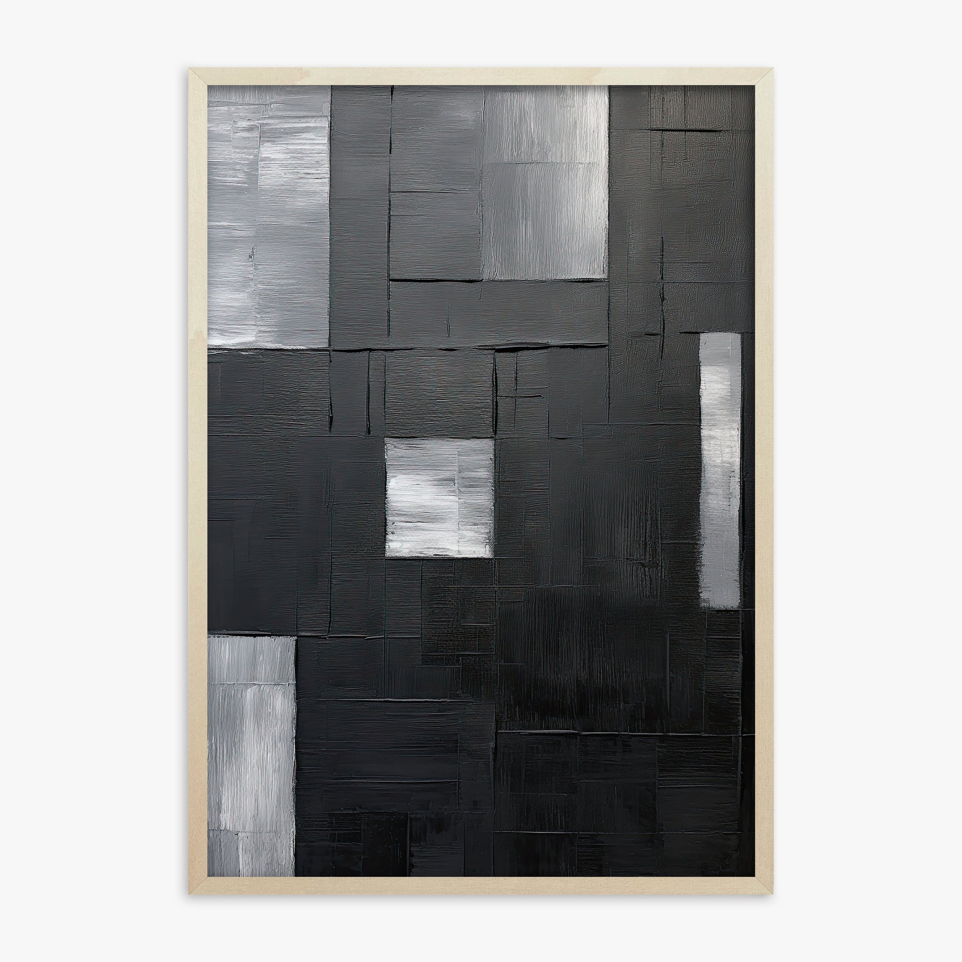 Urban Mosaic, 70x100cm Framed Art Reproduction With Lime Wood Frame
