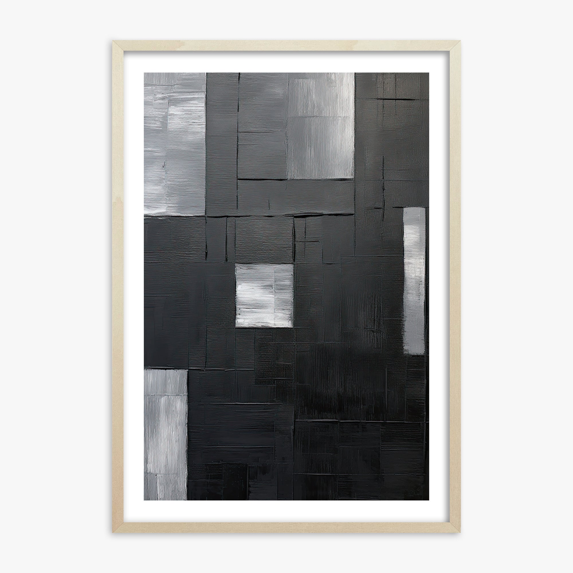 Urban Mosaic, 70x100cm Framed Art Reproduction With Lime Wood Frame