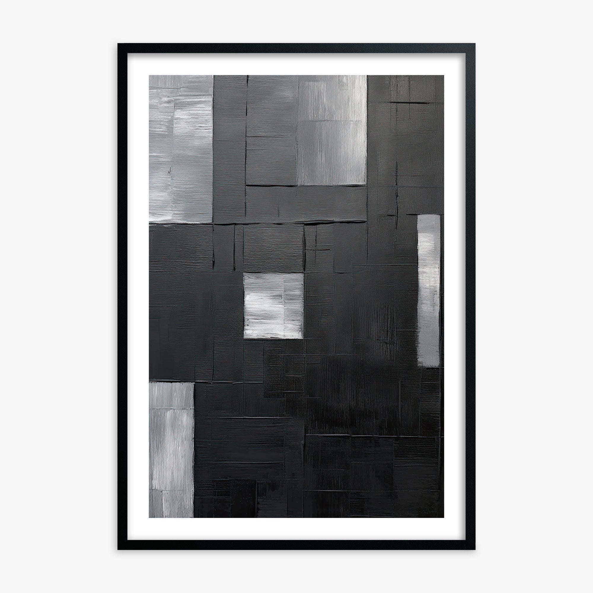 Urban Mosaic, 70x100cm Black Framed Art Reproduction