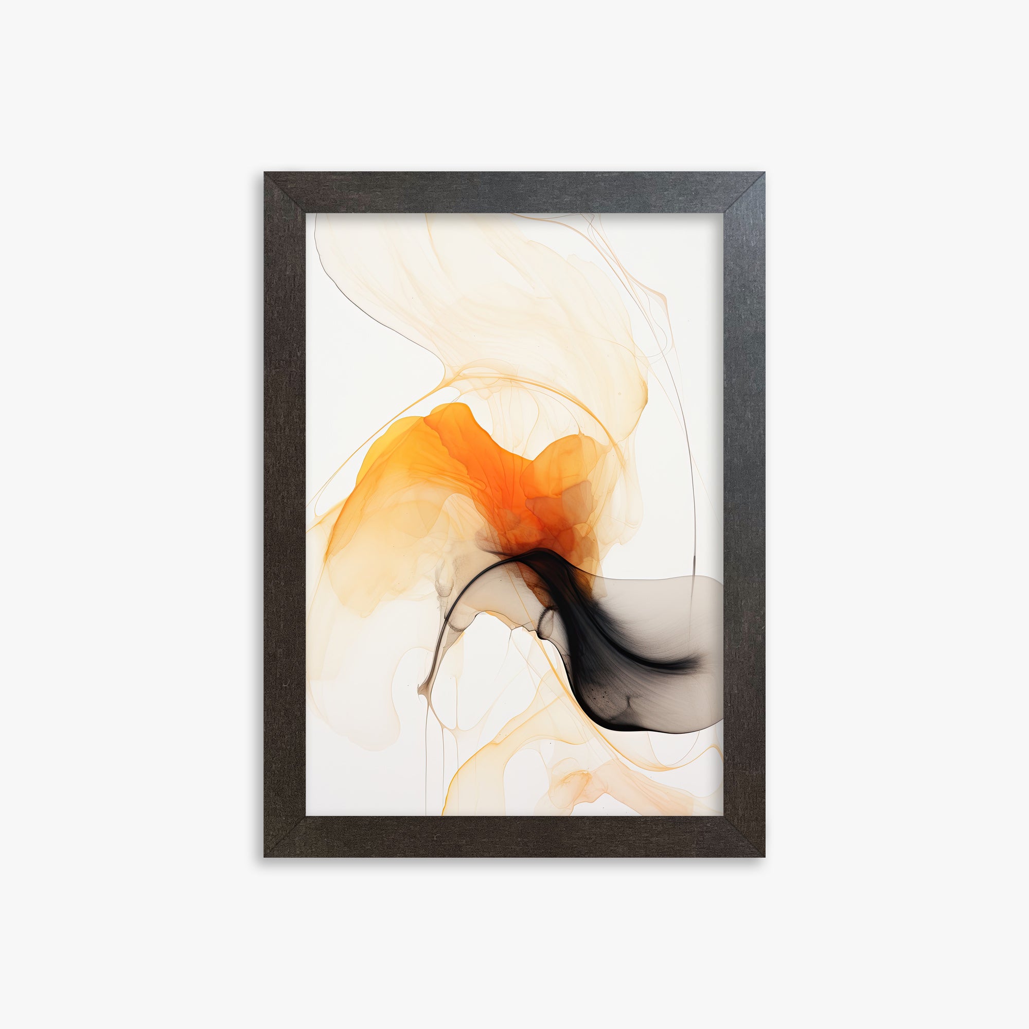 Crimson Veil, 21x30cm Framed Art Reproduction With Espresso Frame