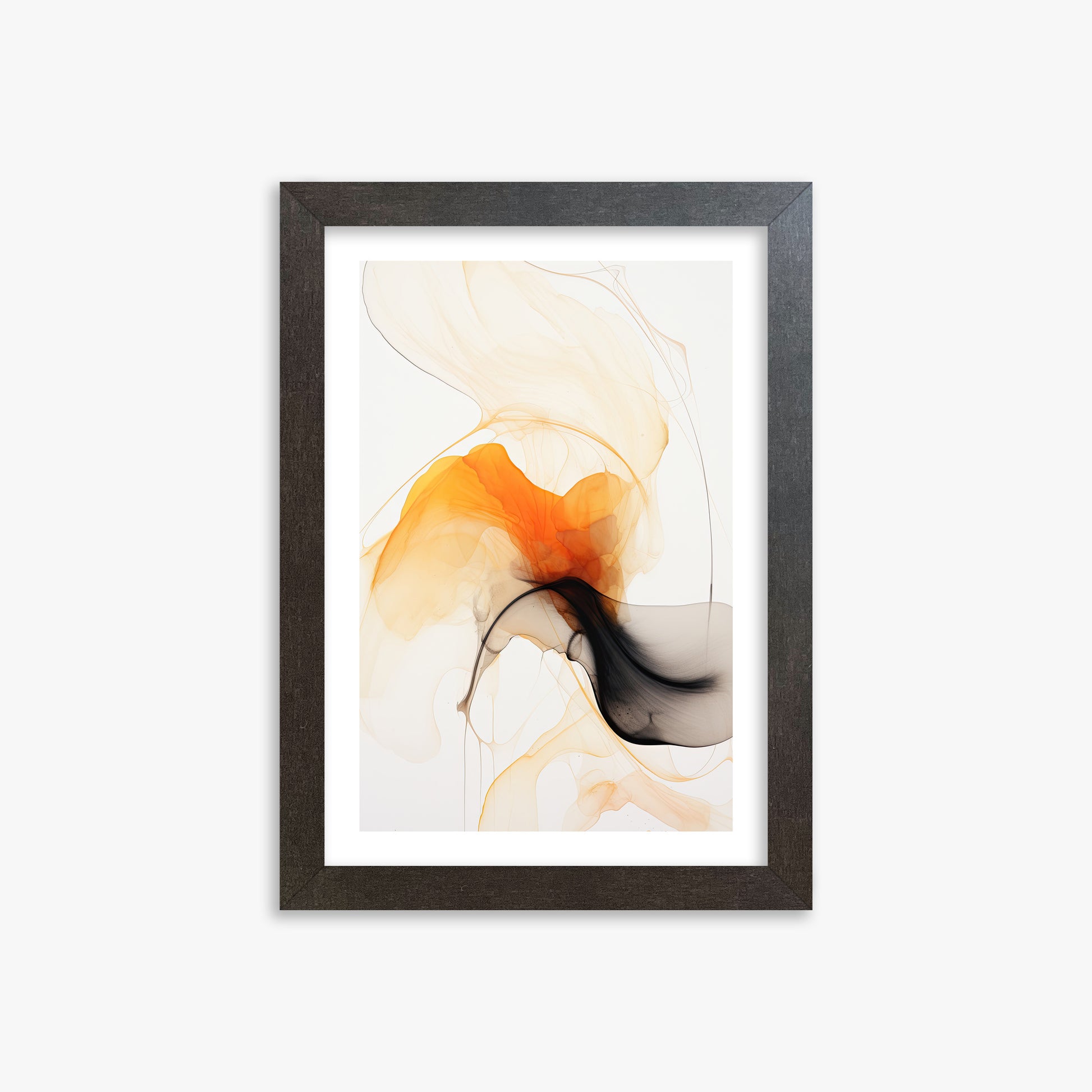 Crimson Veil, 21x30cm Framed Art Reproduction With Espresso Frame