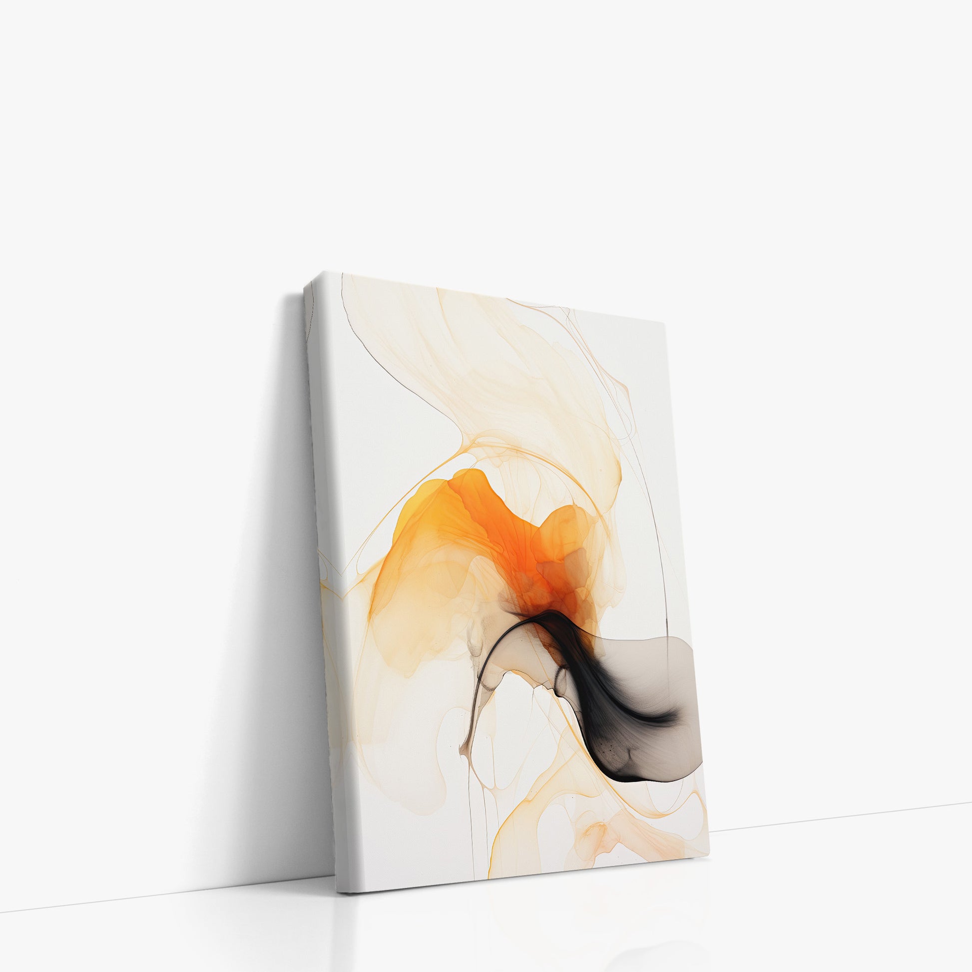 Crimson Veil, 21x30cm Satin Canvas Art Reproduction Left Angle