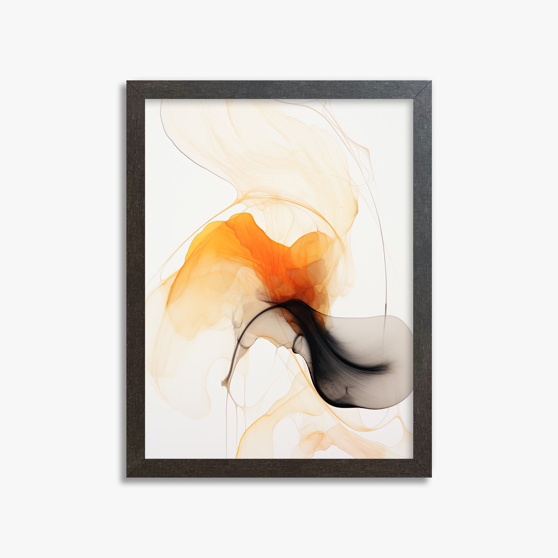 Crimson Veil, 30x40cm Framed Art Reproduction With Espresso Frame