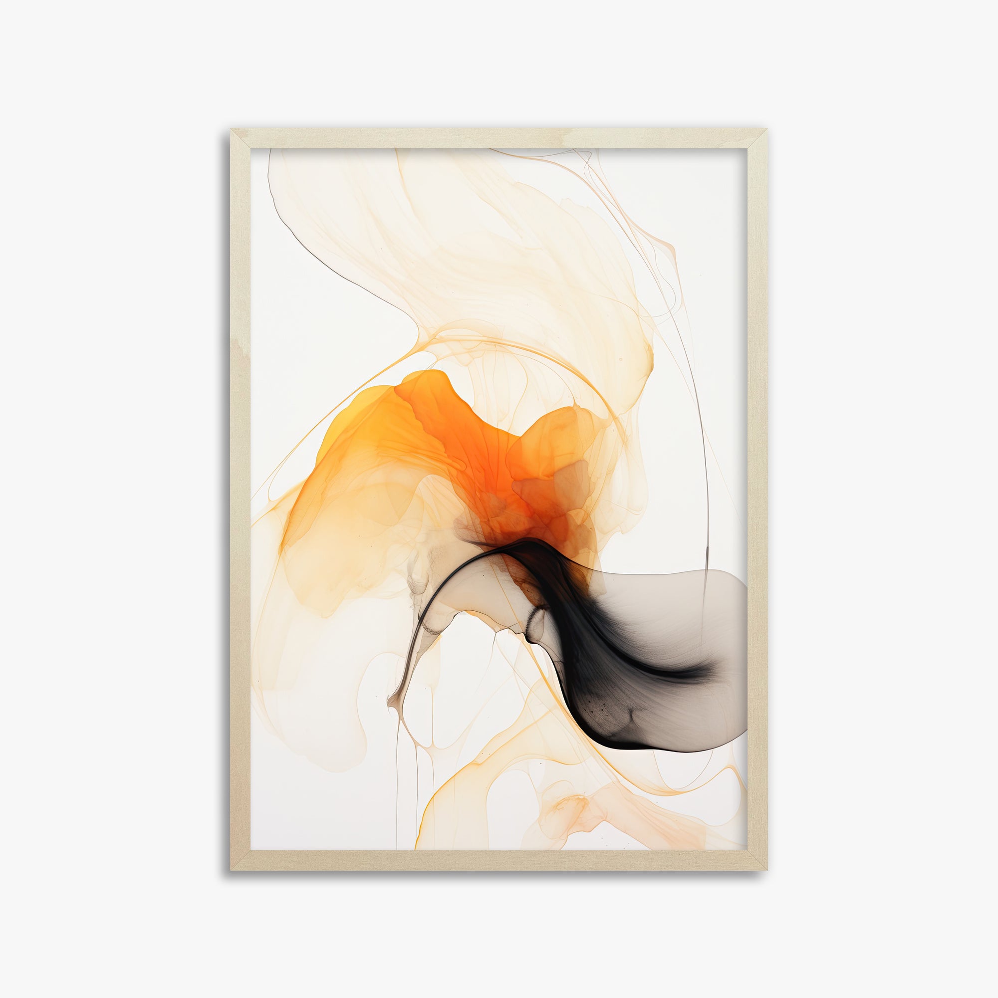Crimson Veil, 50x70cm Framed Art Reproduction With Lime Wood Frame