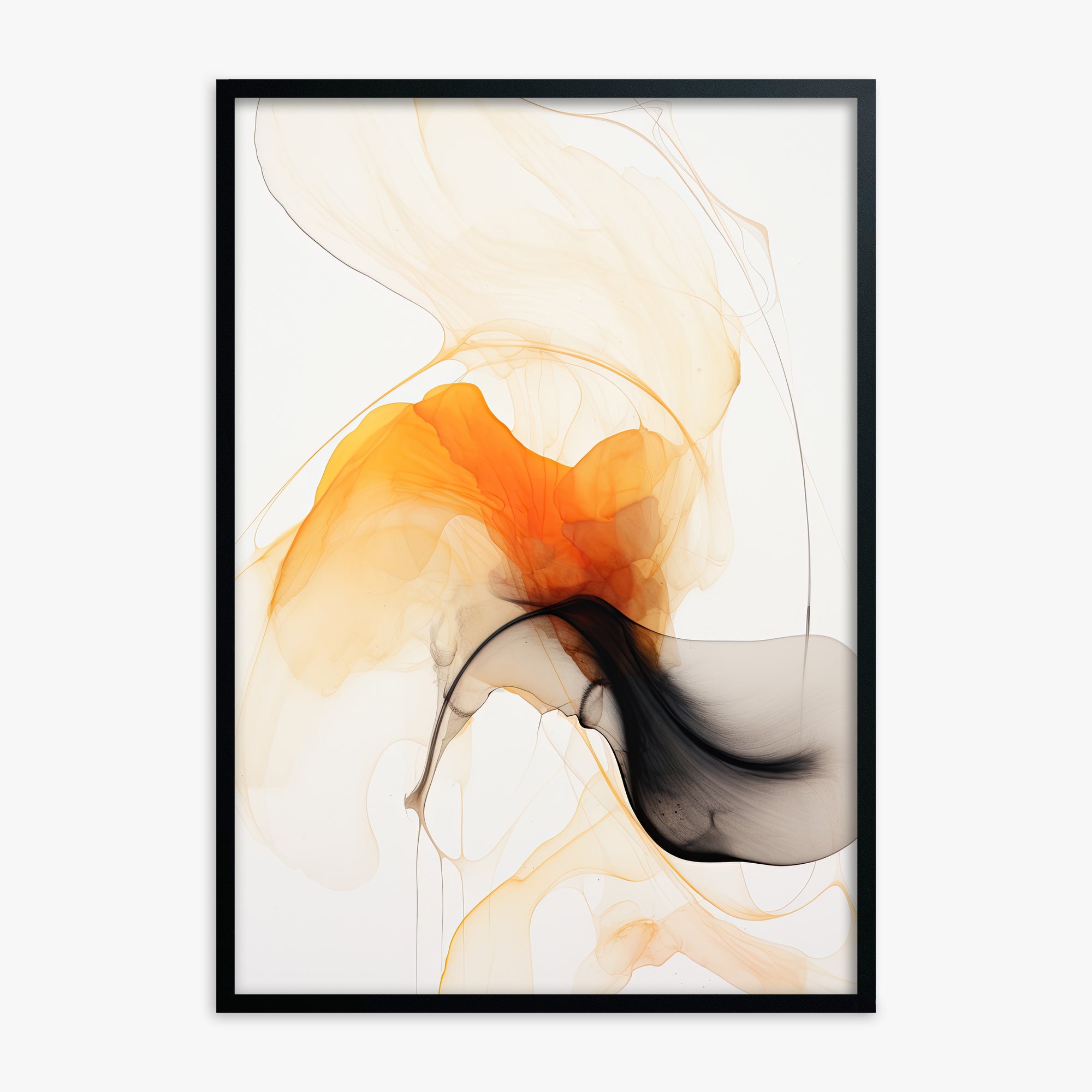 Crimson Veil, Black Framed Poster With Black Frame