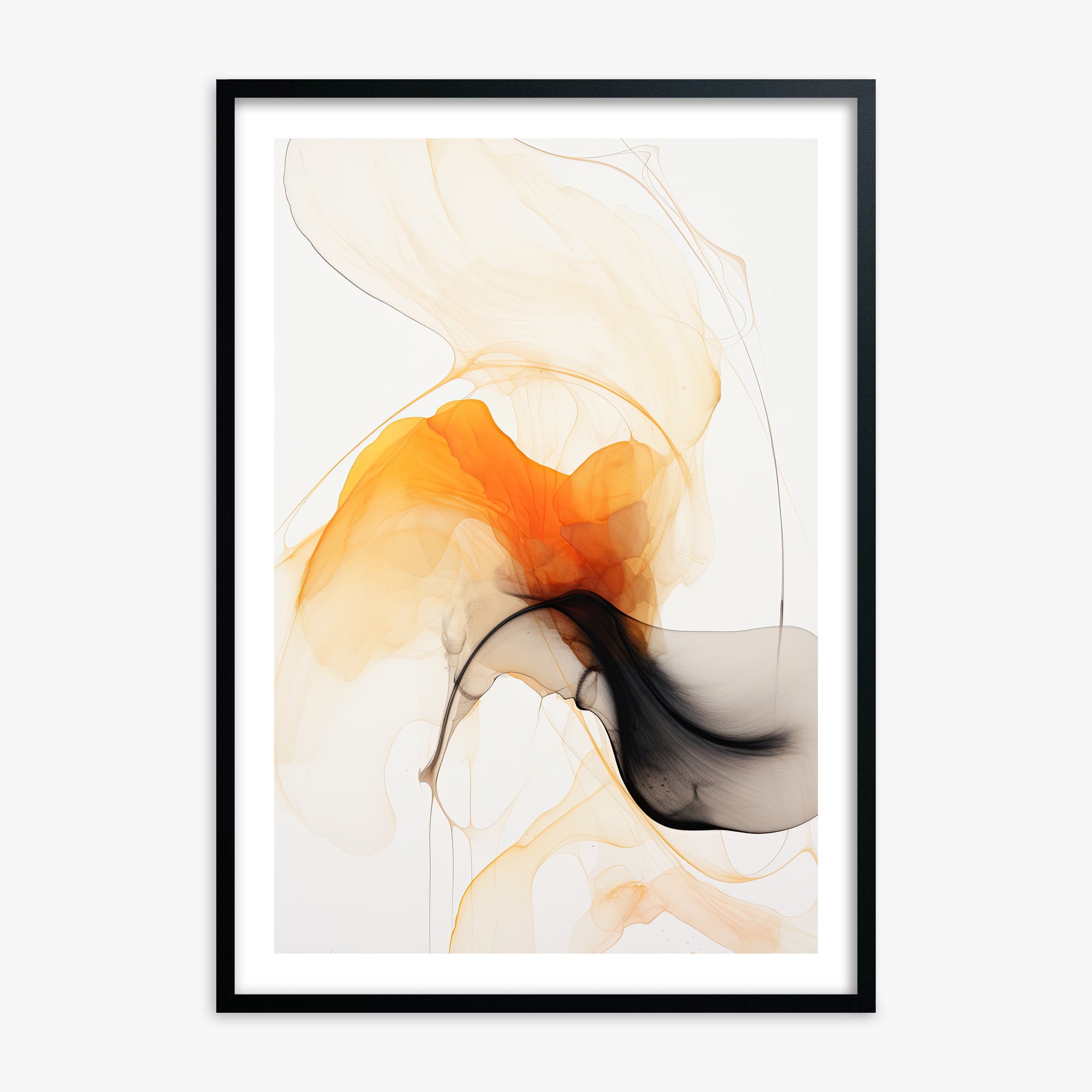 Crimson Veil, Black Framed Poster With Black Frame