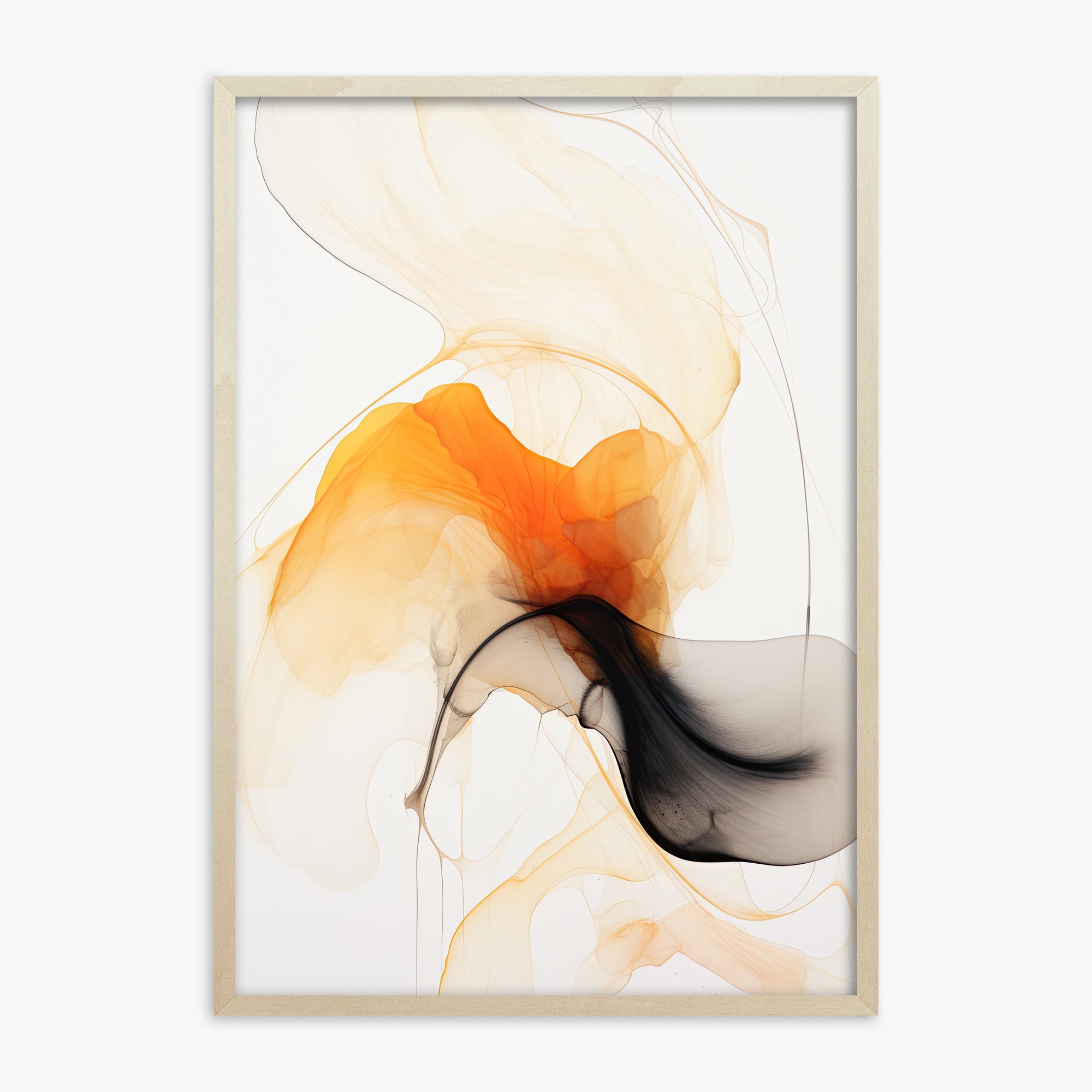 Crimson Veil, 70x100cm Framed Art Reproduction With Lime Wood Frame