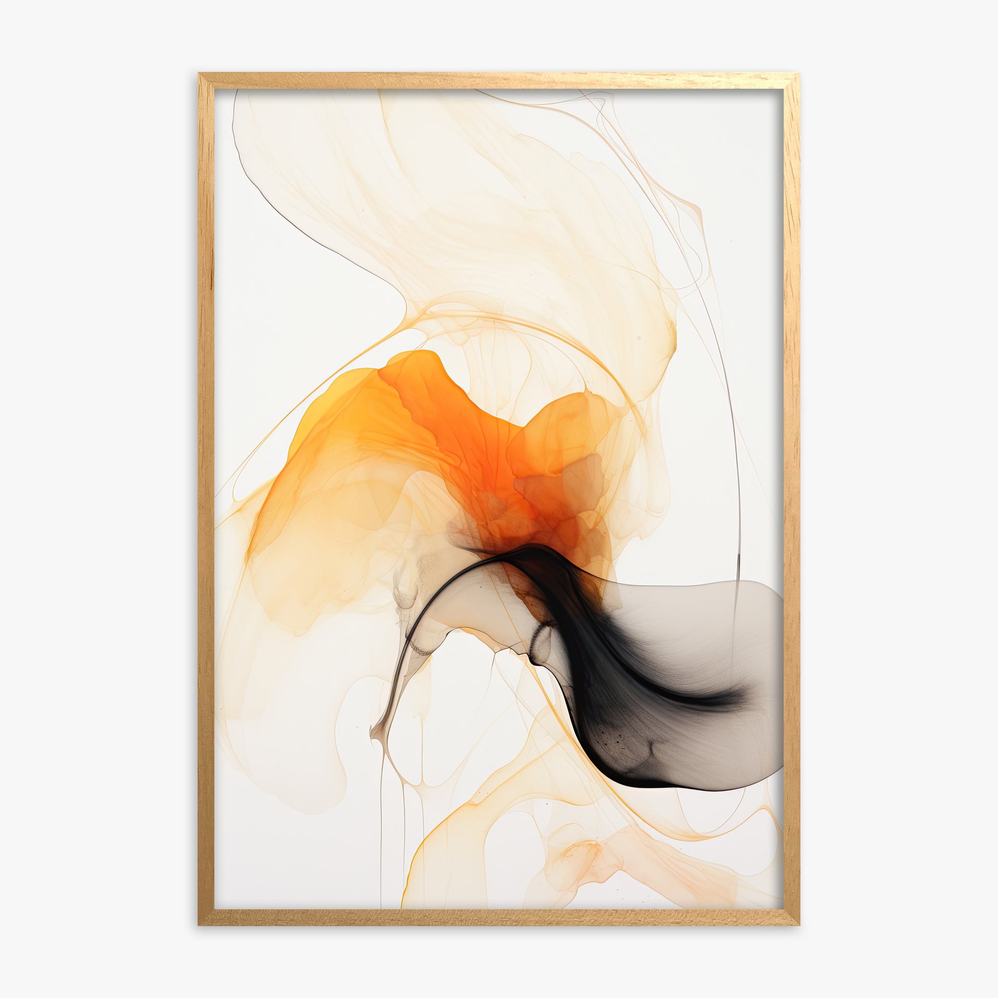 Crimson Veil, Oak Framed Poster With Oak Frame