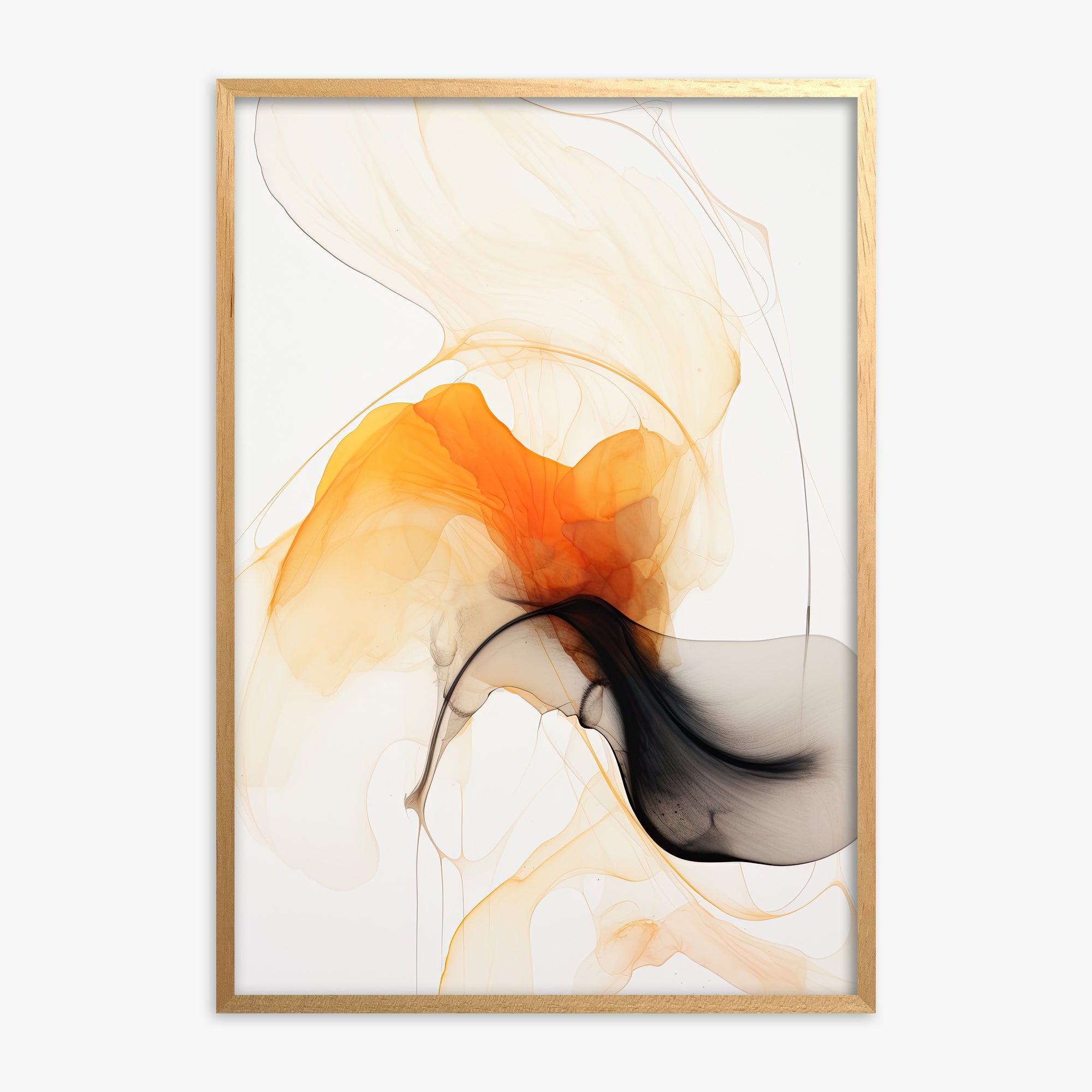 Crimson Veil, Oak Framed Poster With Oak Frame