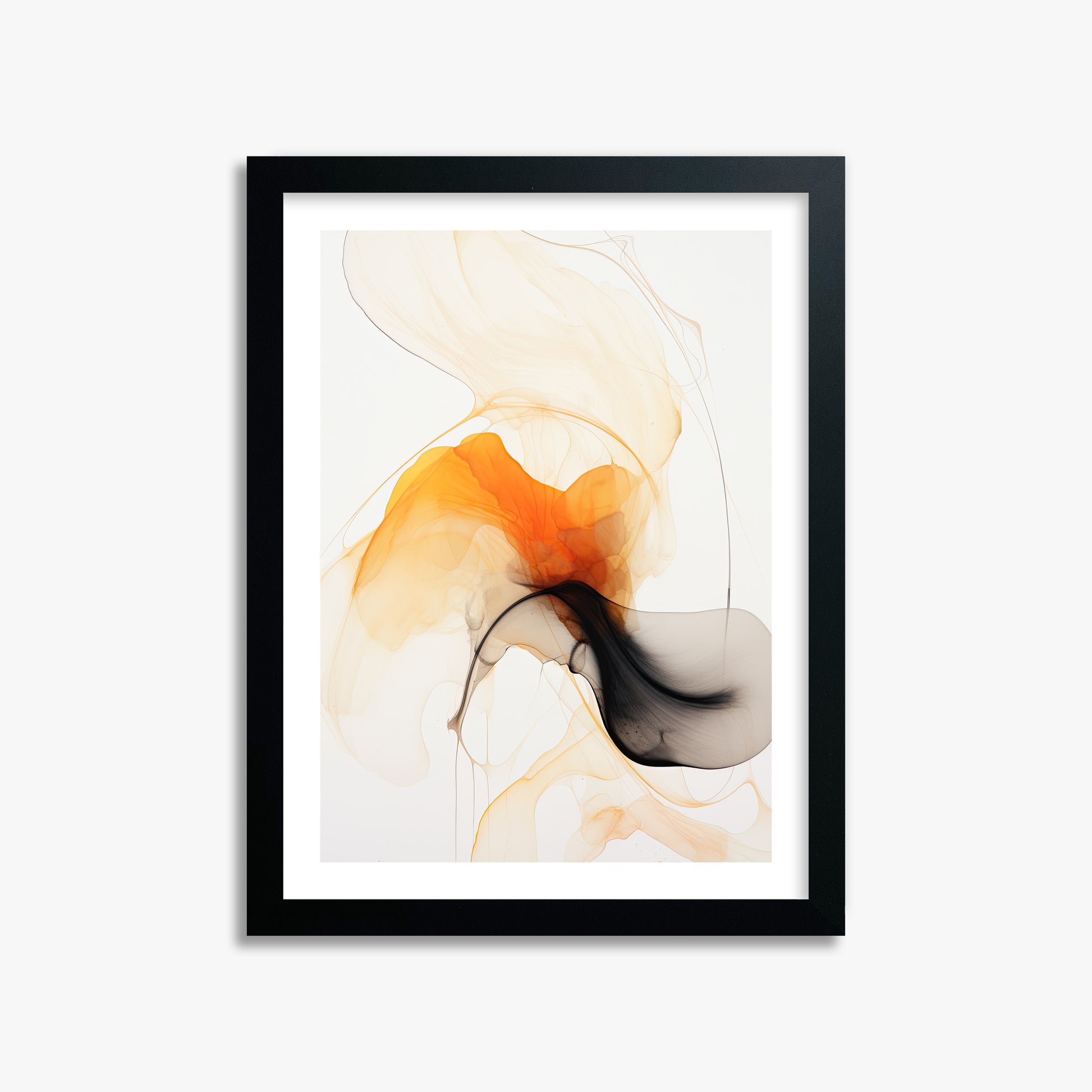 Crimson Veil, 30x40cm Black Framed Art Reproduction