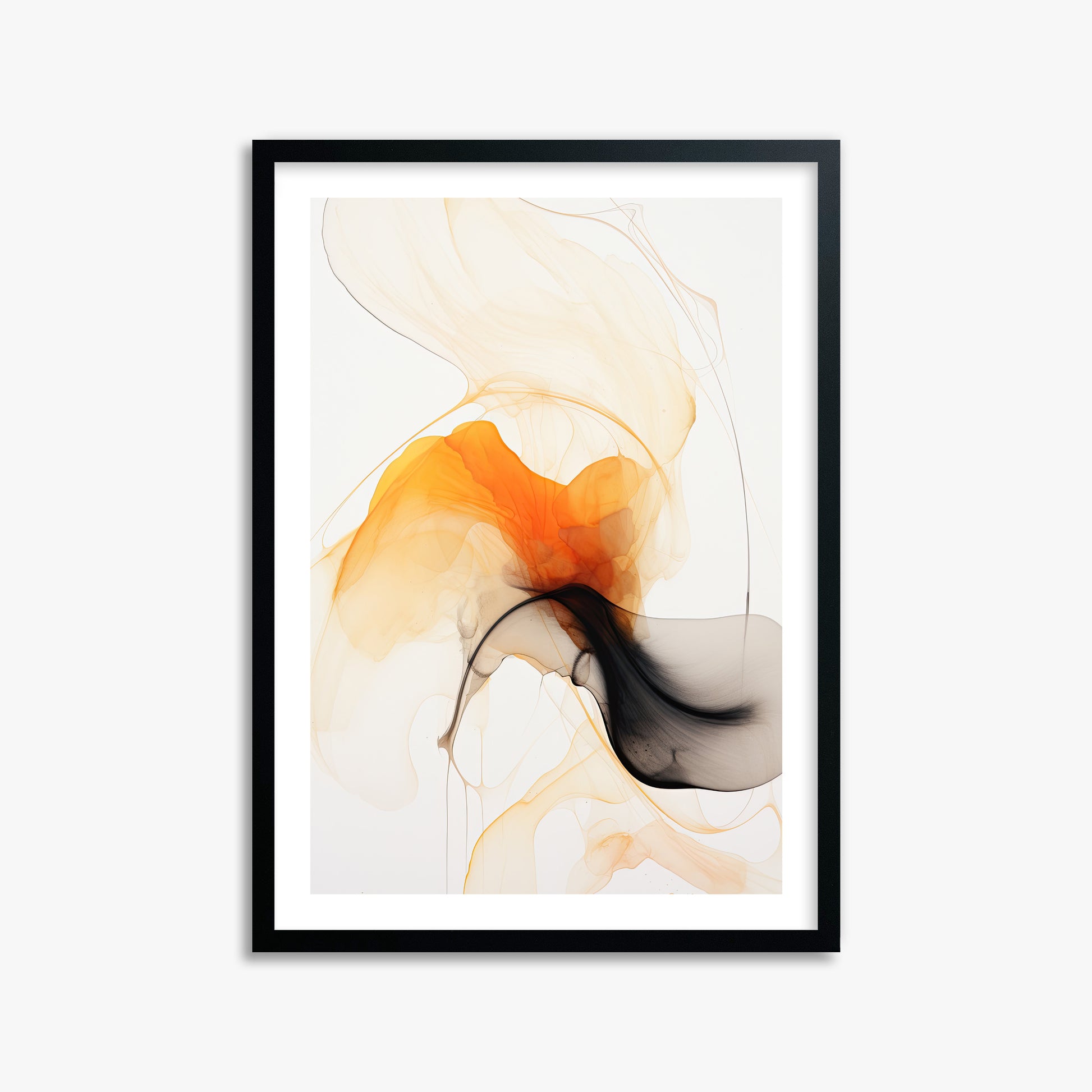 Crimson Veil, 50x70cm Black Framed Art Reproduction