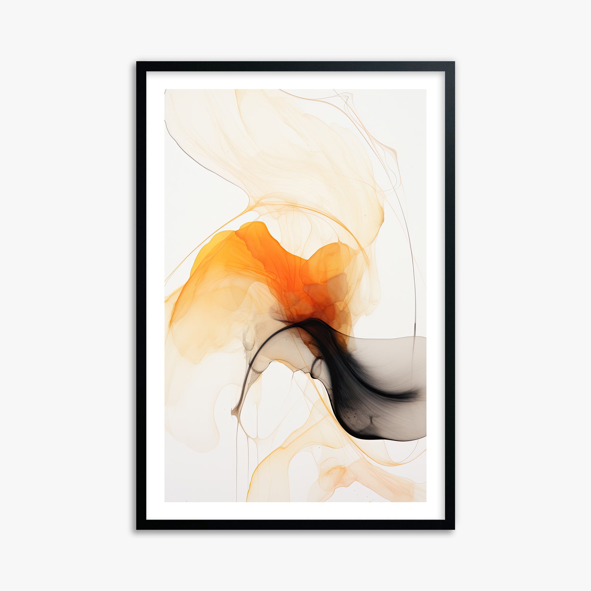 Crimson Veil, 61x91cm Black Framed Art Reproduction