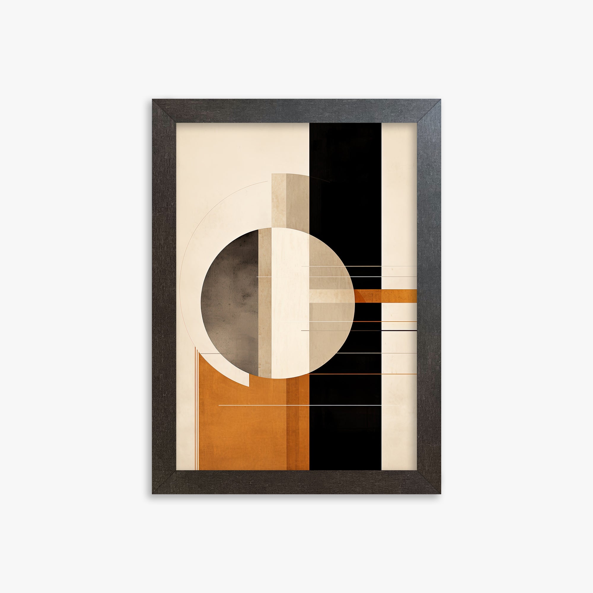 Bauhaus Equilibrium, 21x30cm Framed Art Reproduction With Espresso Frame