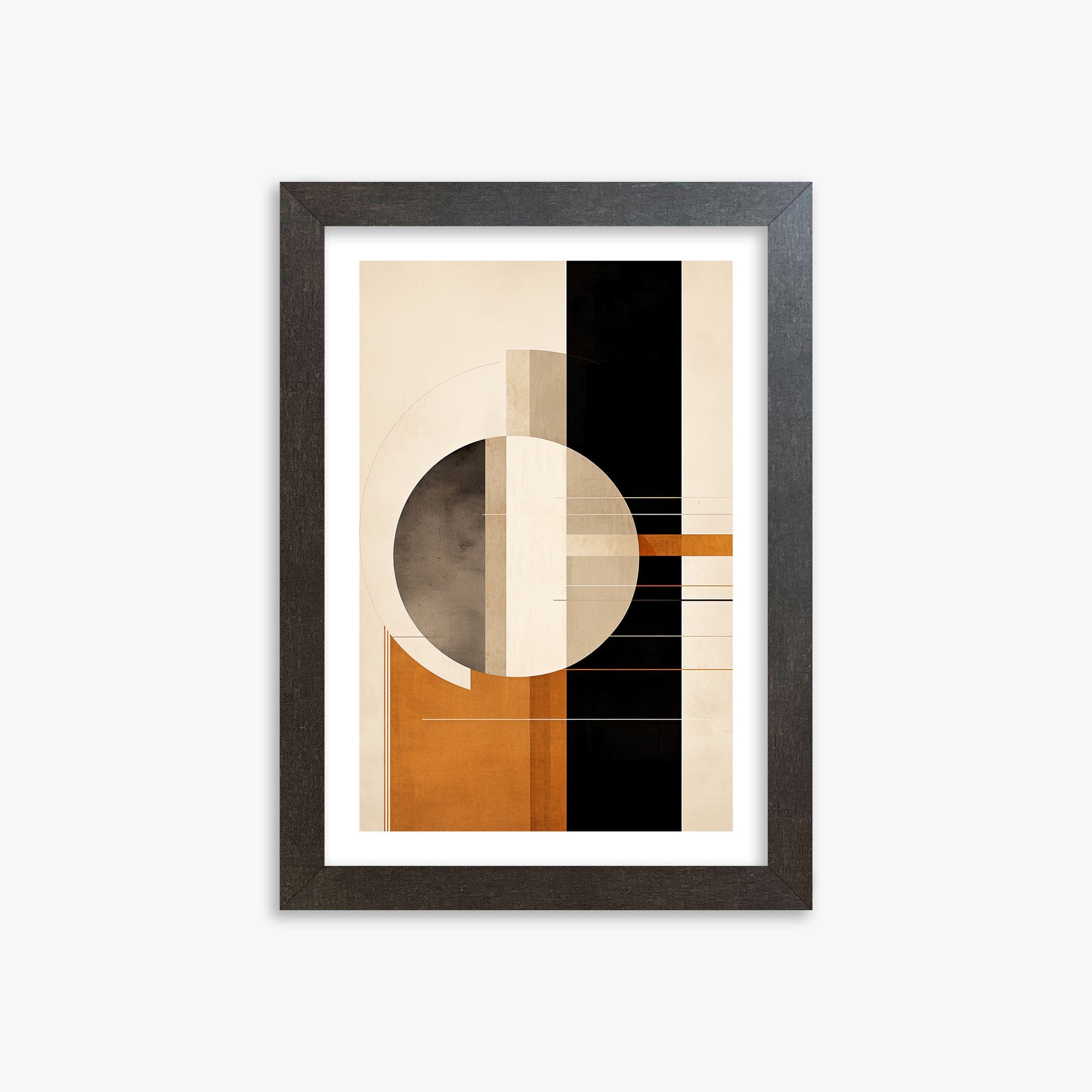 Bauhaus Equilibrium, 21x30cm Framed Art Reproduction With Espresso Frame