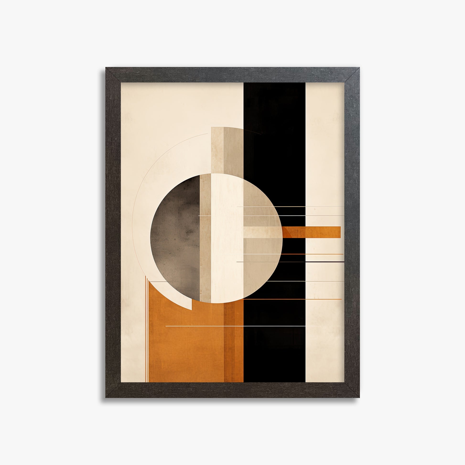 Bauhaus Equilibrium, 30x40cm Framed Art Reproduction With Espresso Frame