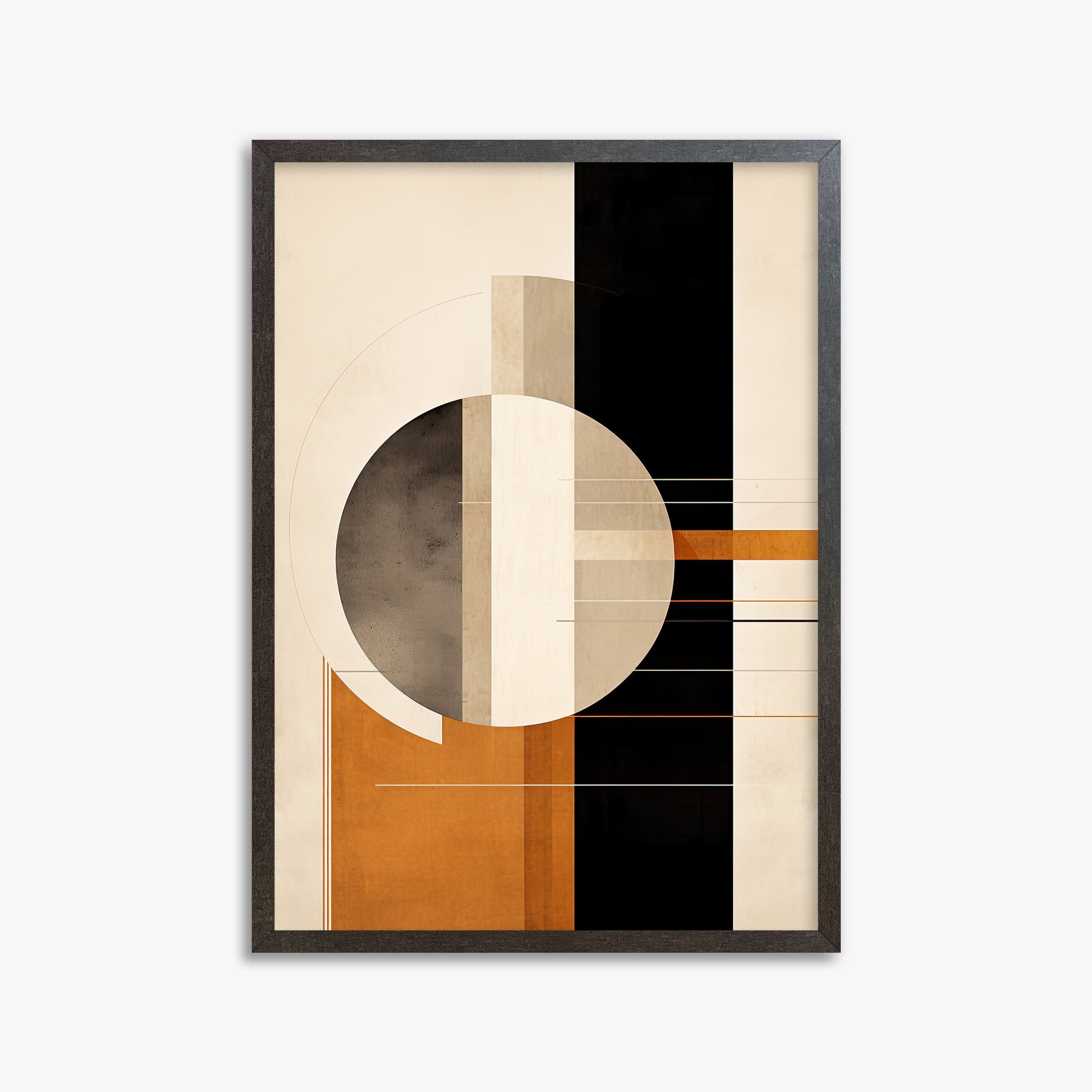 Bauhaus Equilibrium, 50x70cm Framed Art Reproduction With Espresso Frame