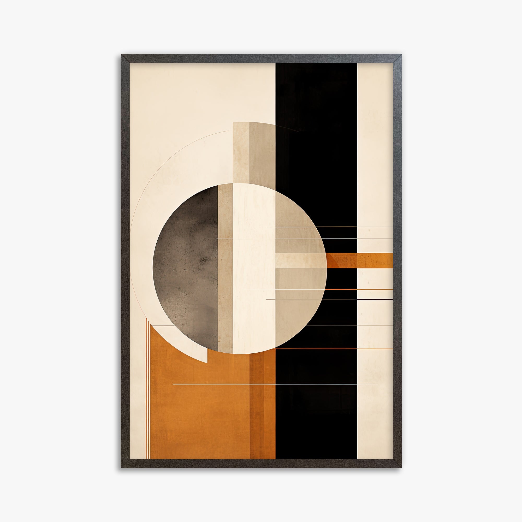 Bauhaus Equilibrium, 61x91cm Framed Art Reproduction With Espresso Frame