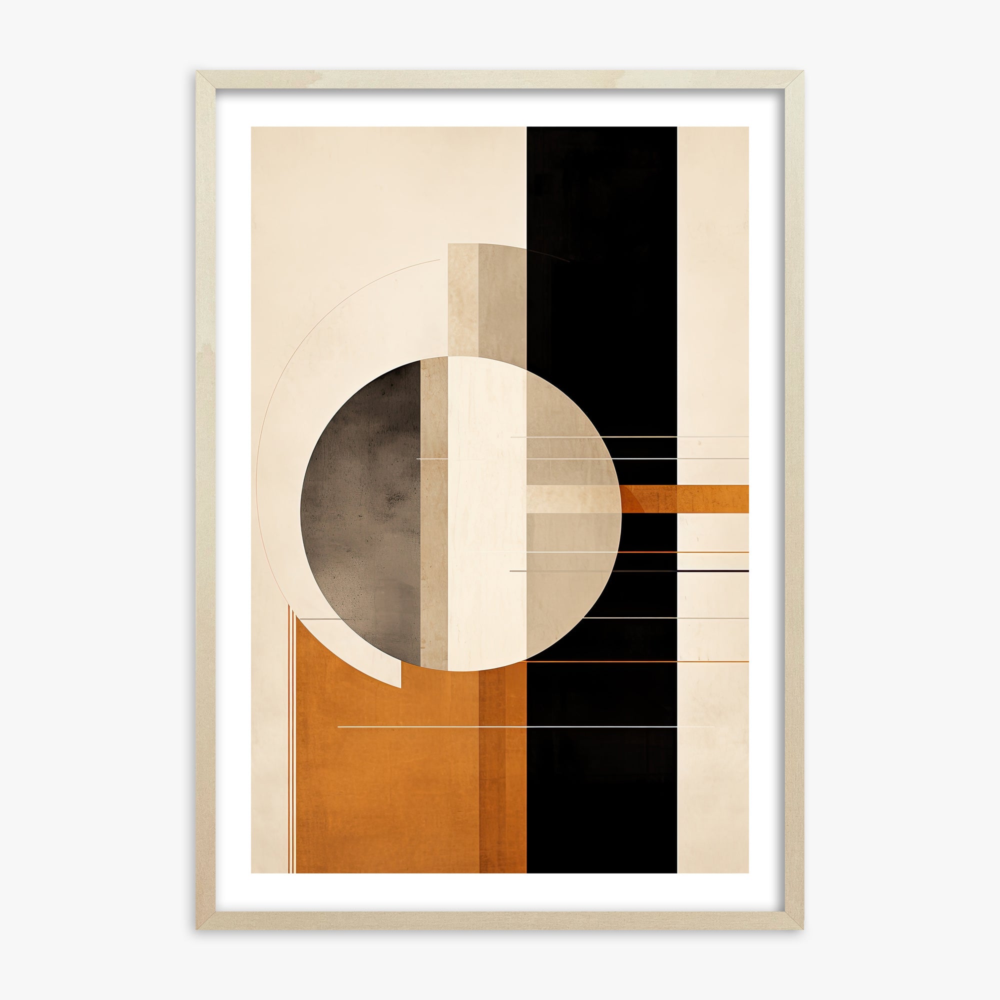 Bauhaus Equilibrium, 70x100cm Framed Art Reproduction With Lime Wood Frame