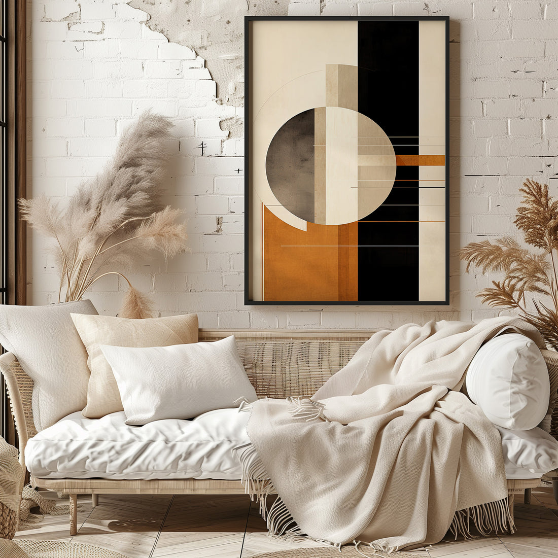 Bauhaus Equilibrium, 50x70cm Framed Poster With Black Frame
