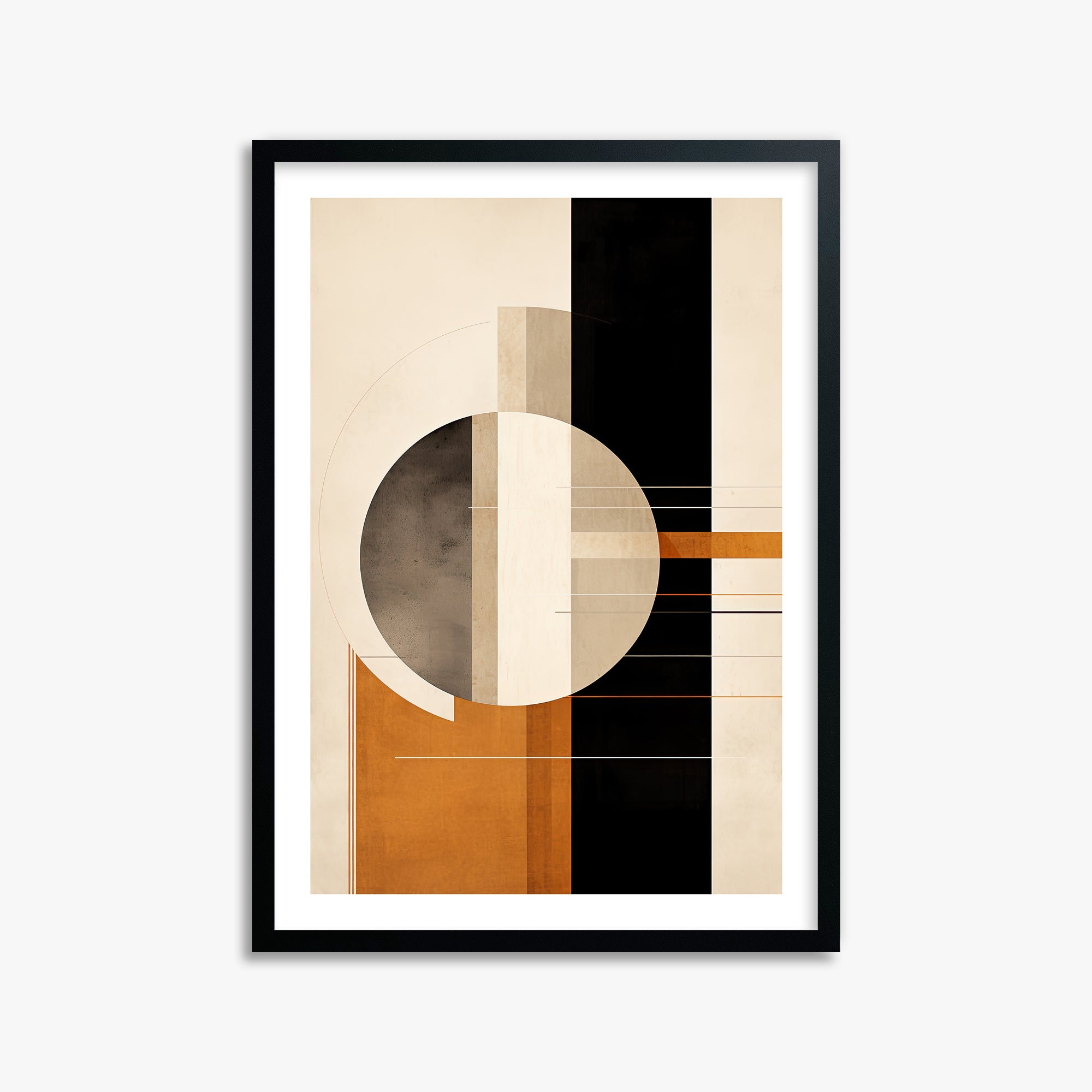 Bauhaus Equilibrium, 50x70cm Black Framed Art Reproduction