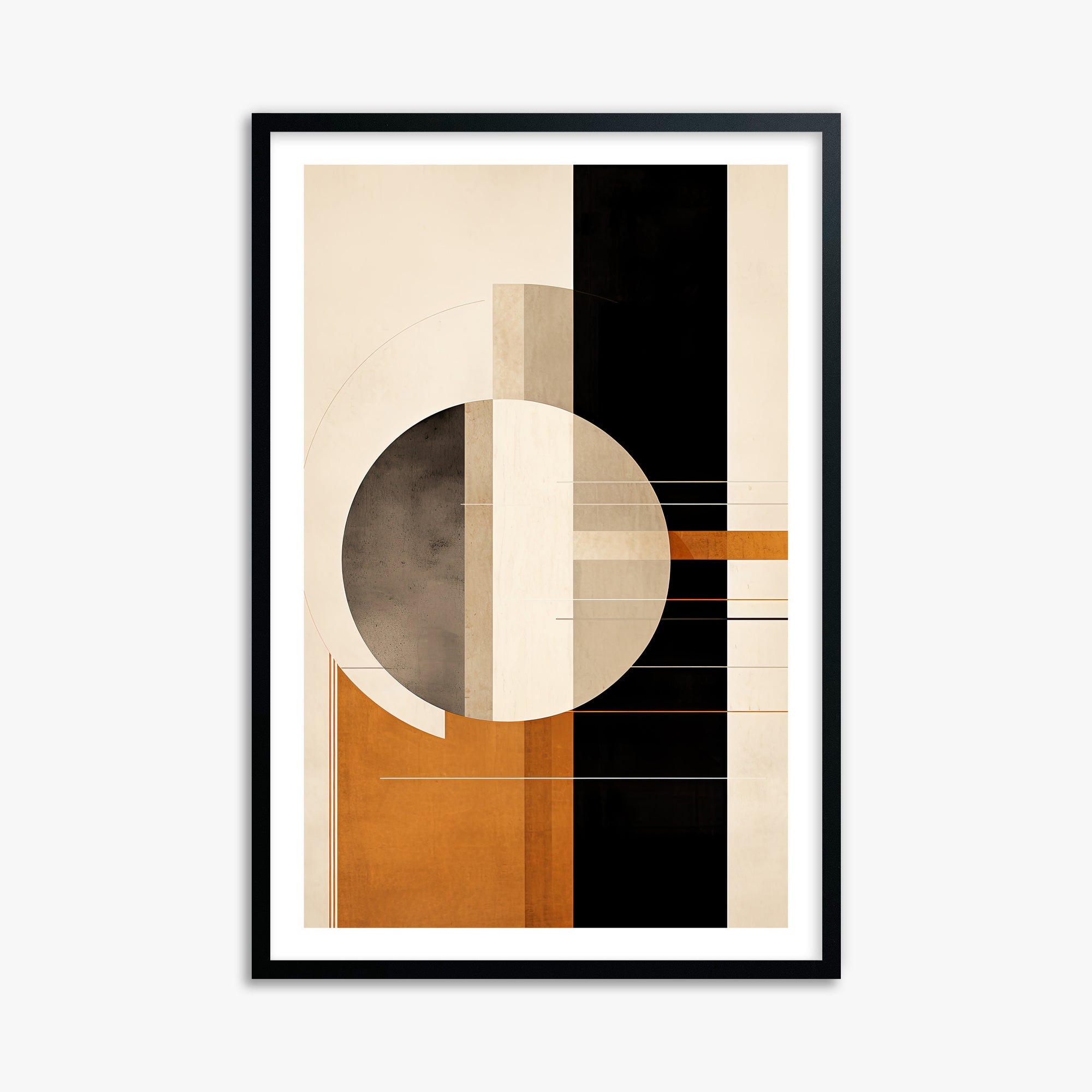 Bauhaus Equilibrium, 61x91cm Black Framed Art Reproduction