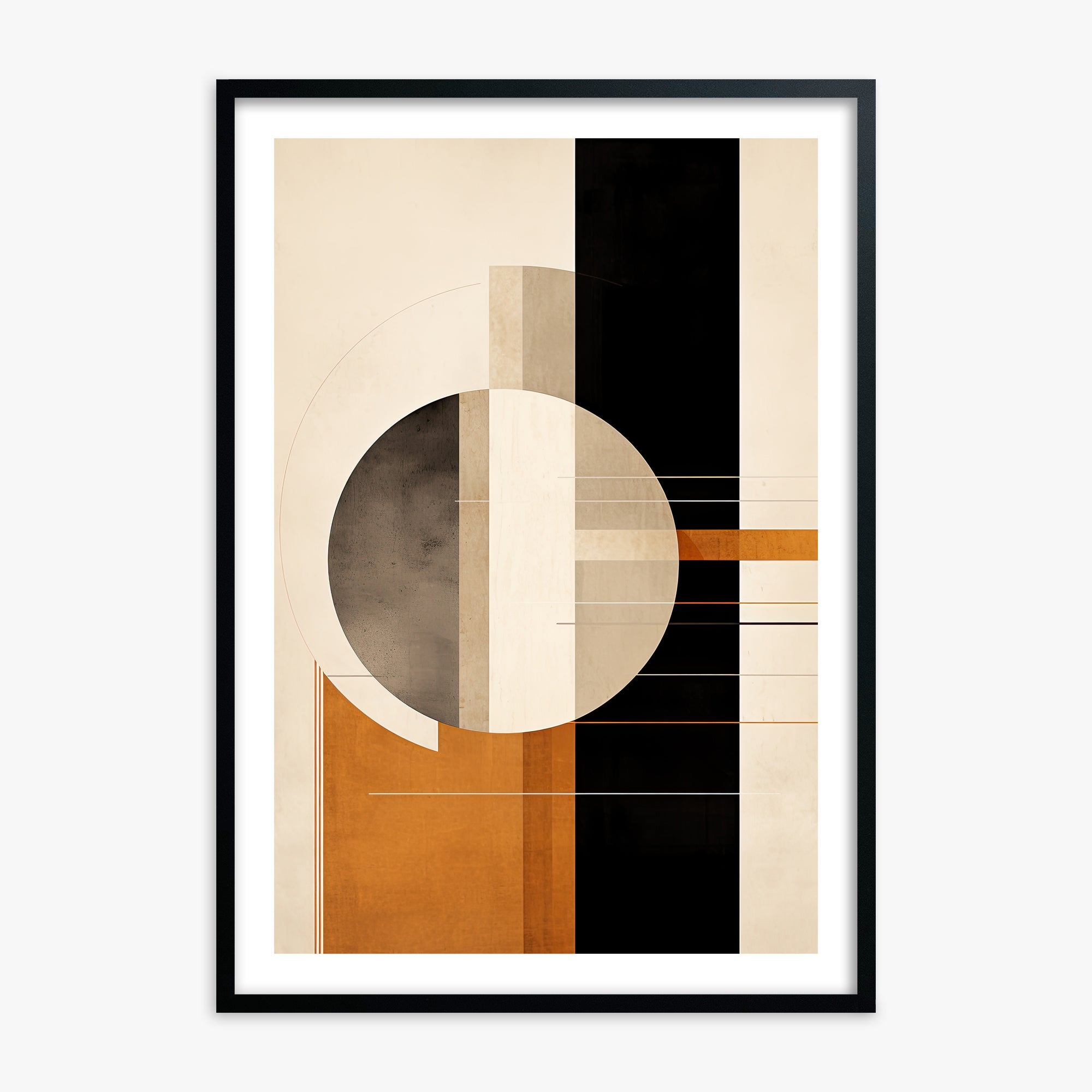 Bauhaus Equilibrium, 70x100cm Black Framed Art Reproduction