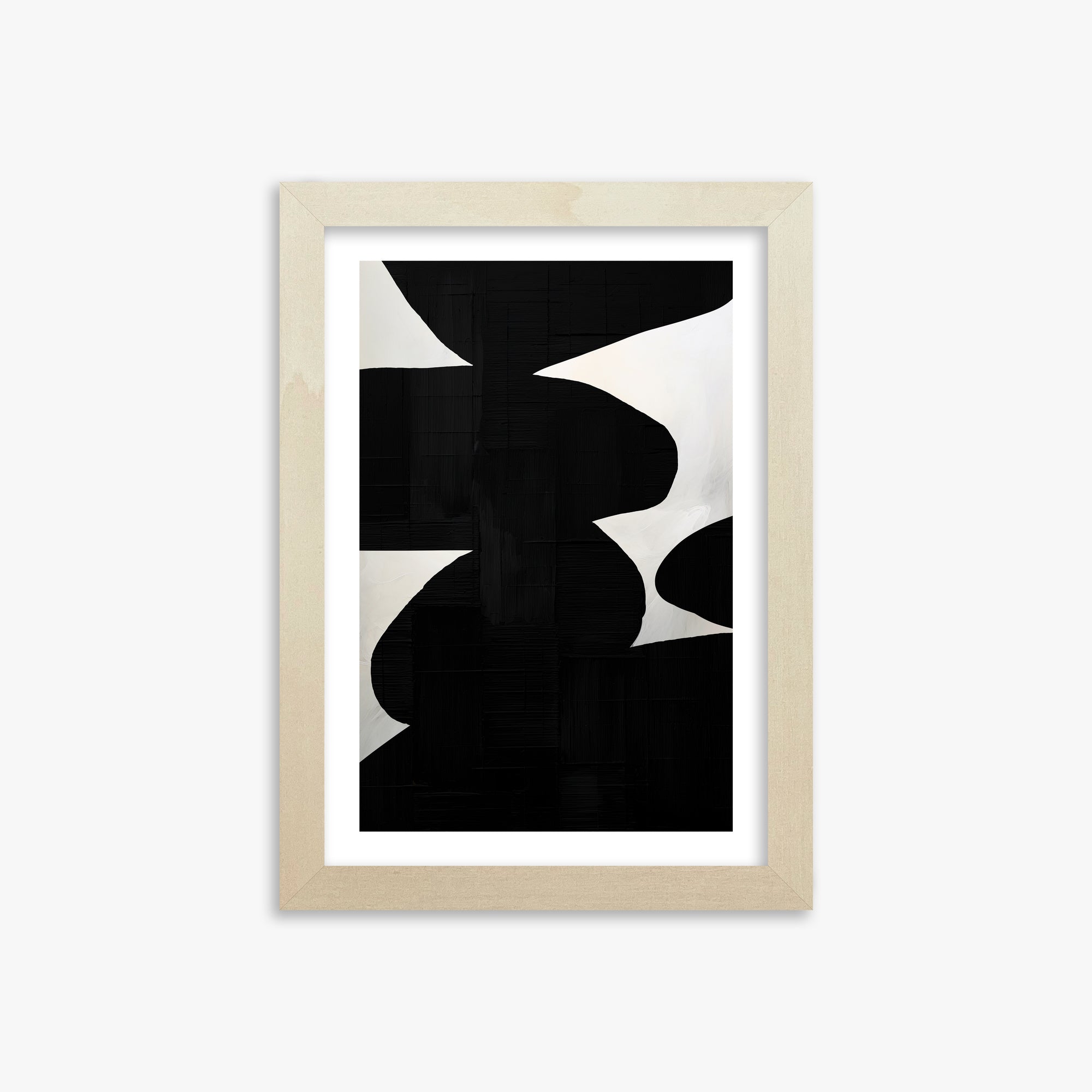 Shattered Form, 21x30cm Framed Art Reproduction With Lime Wood Frame