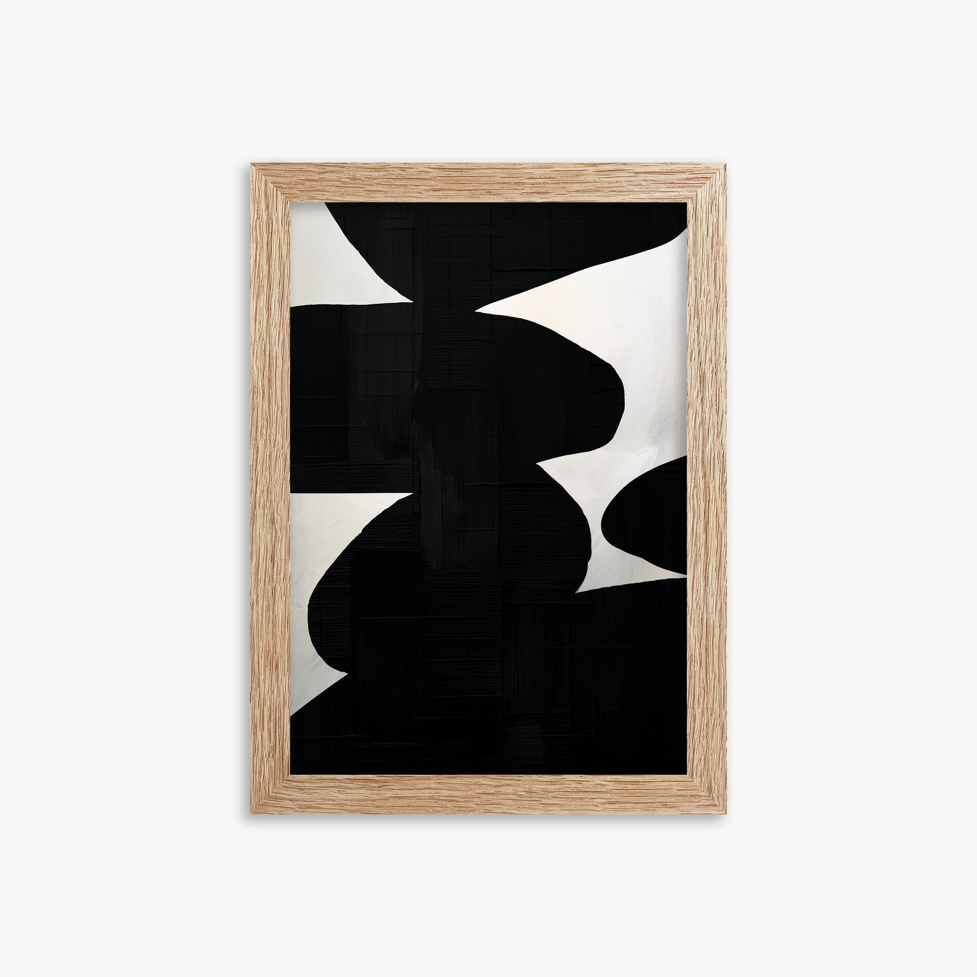 Shattered Form, 21x30cm Framed Art Reproduction With Raw Oak Frame