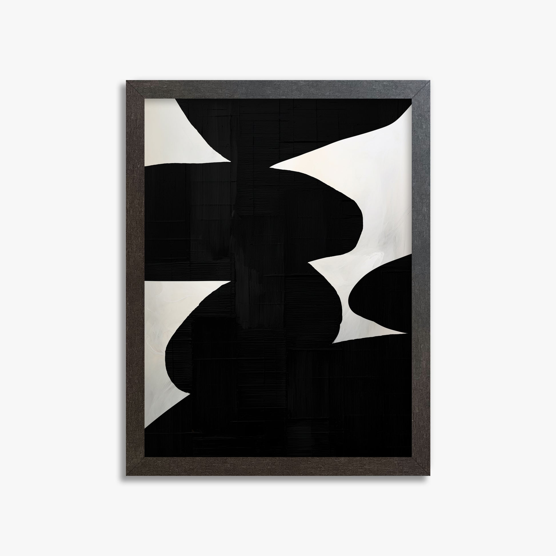 Shattered Form, 30x40cm Framed Art Reproduction With Espresso Frame