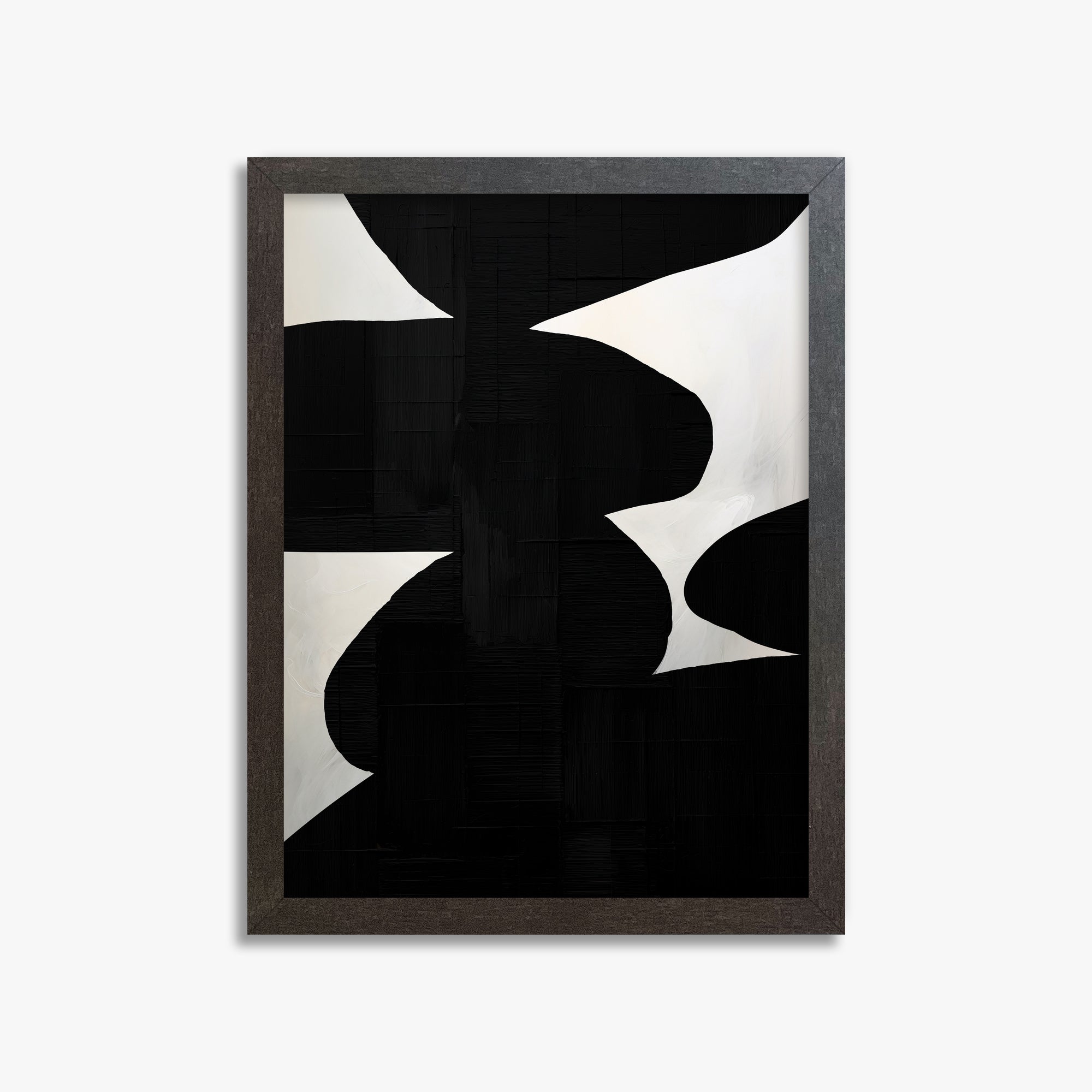Shattered Form, 30x40cm Framed Art Reproduction With Espresso Frame