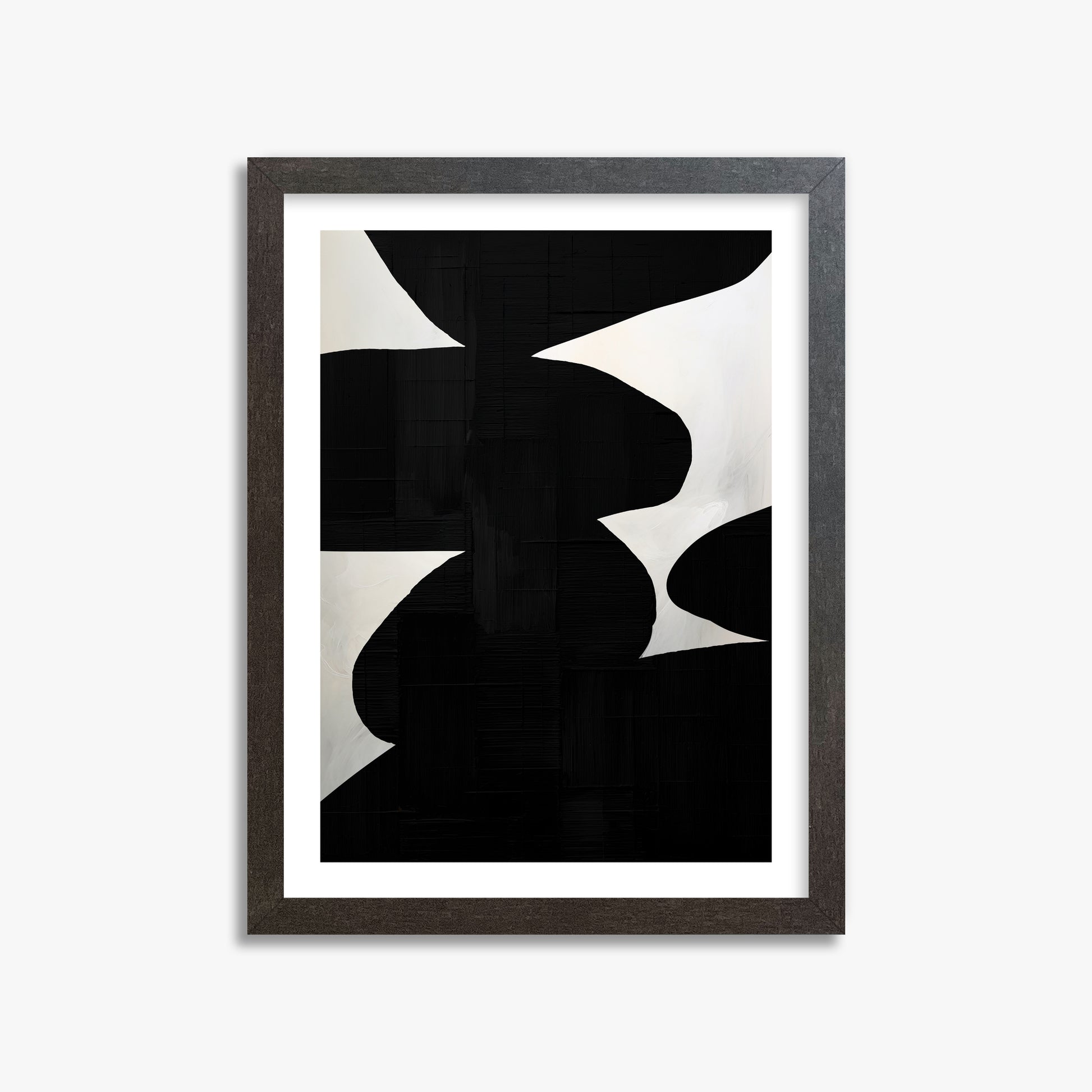Shattered Form, 30x40cm Framed Art Reproduction With Espresso Frame