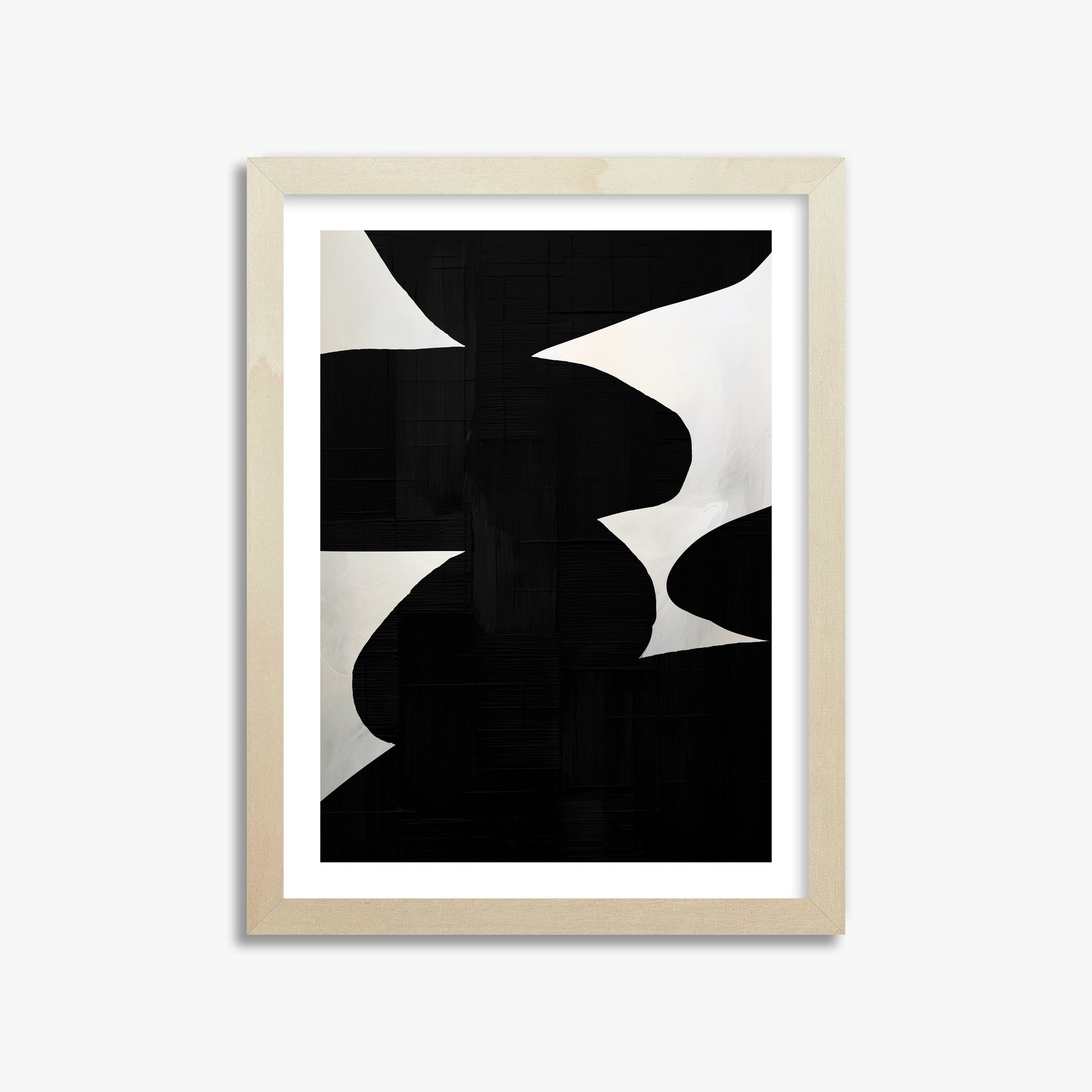 Shattered Form, 30x40cm Framed Art Reproduction With Lime Wood Frame