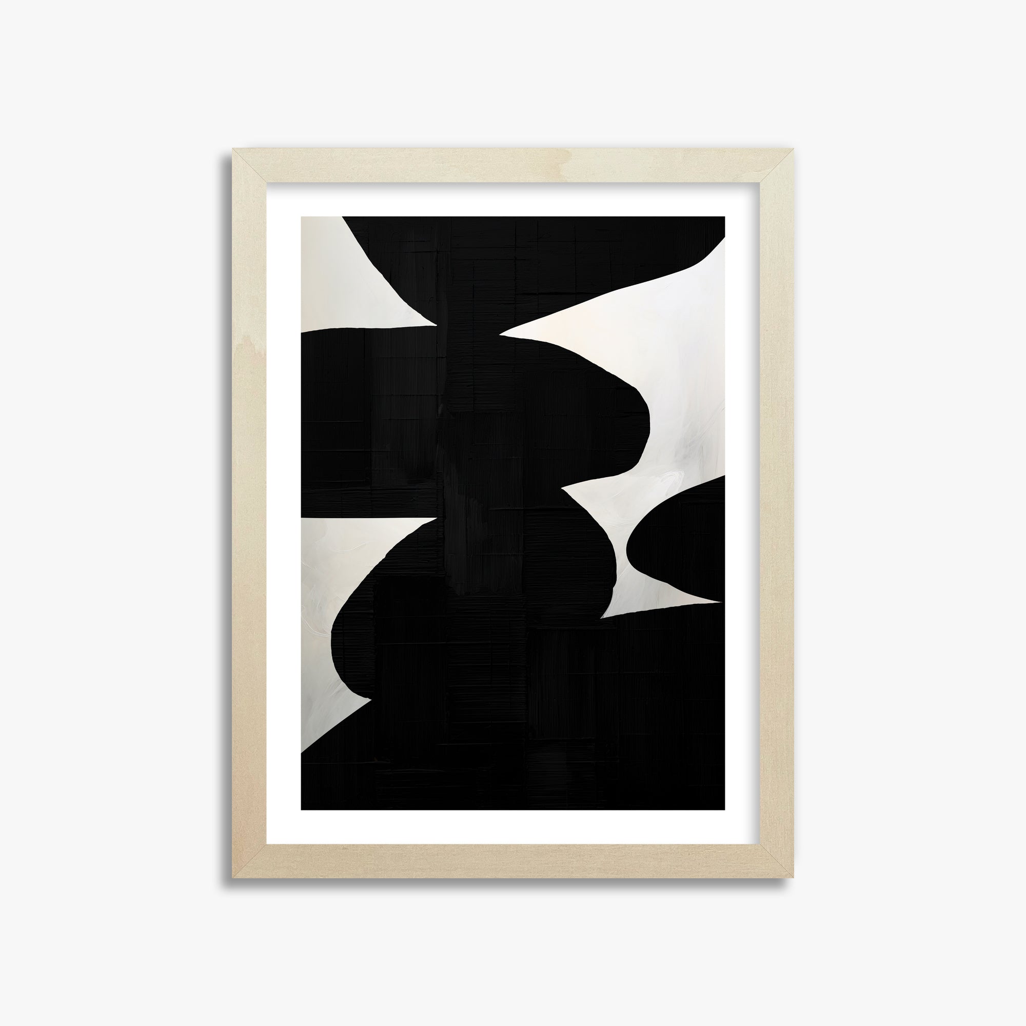 Shattered Form, 30x40cm Framed Art Reproduction With Lime Wood Frame