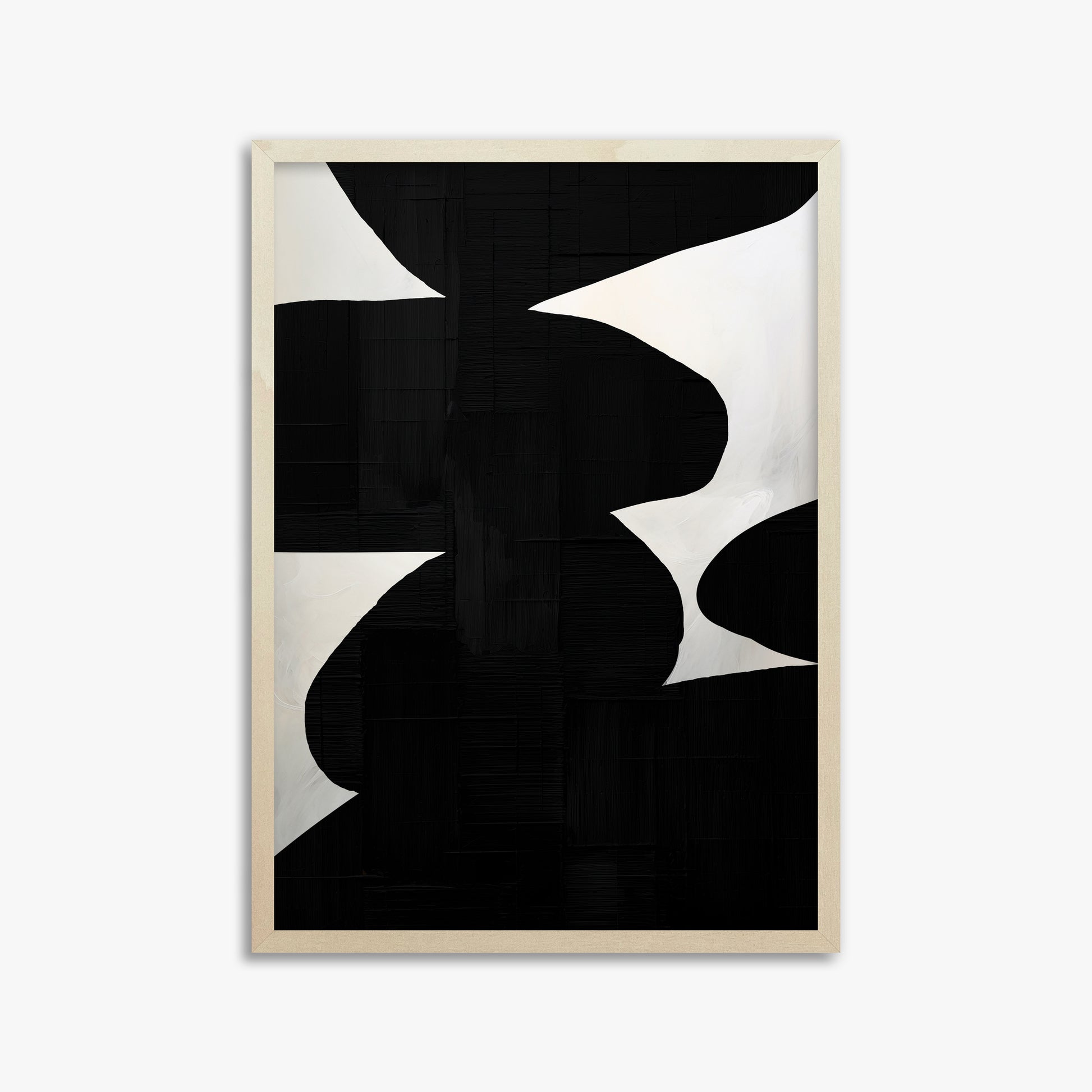 Shattered Form, 50x70cm Framed Art Reproduction With Lime Wood Frame